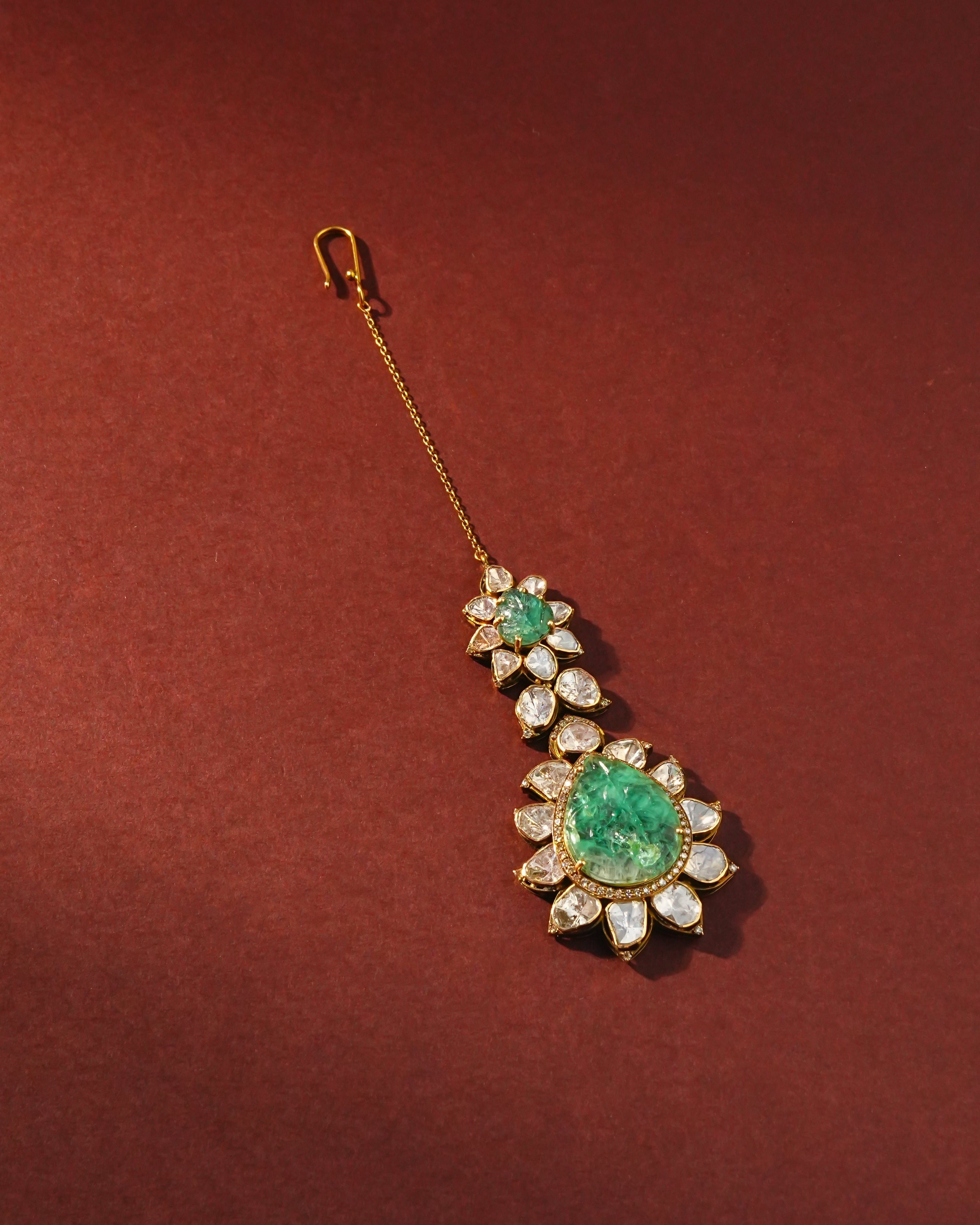 Bandhura Polki And Diamond Maangtika