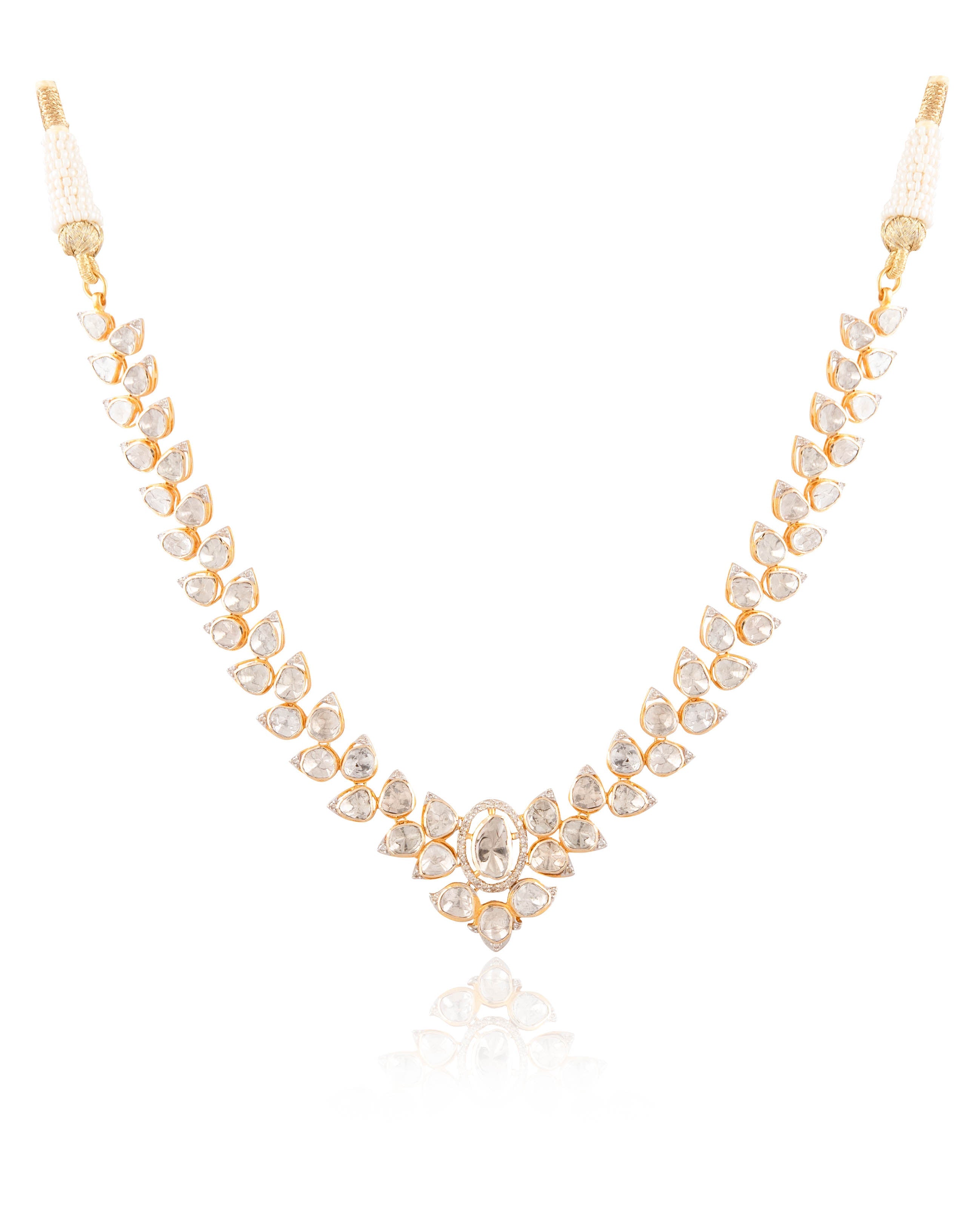 Bhumi Polki And Diamond Necklace