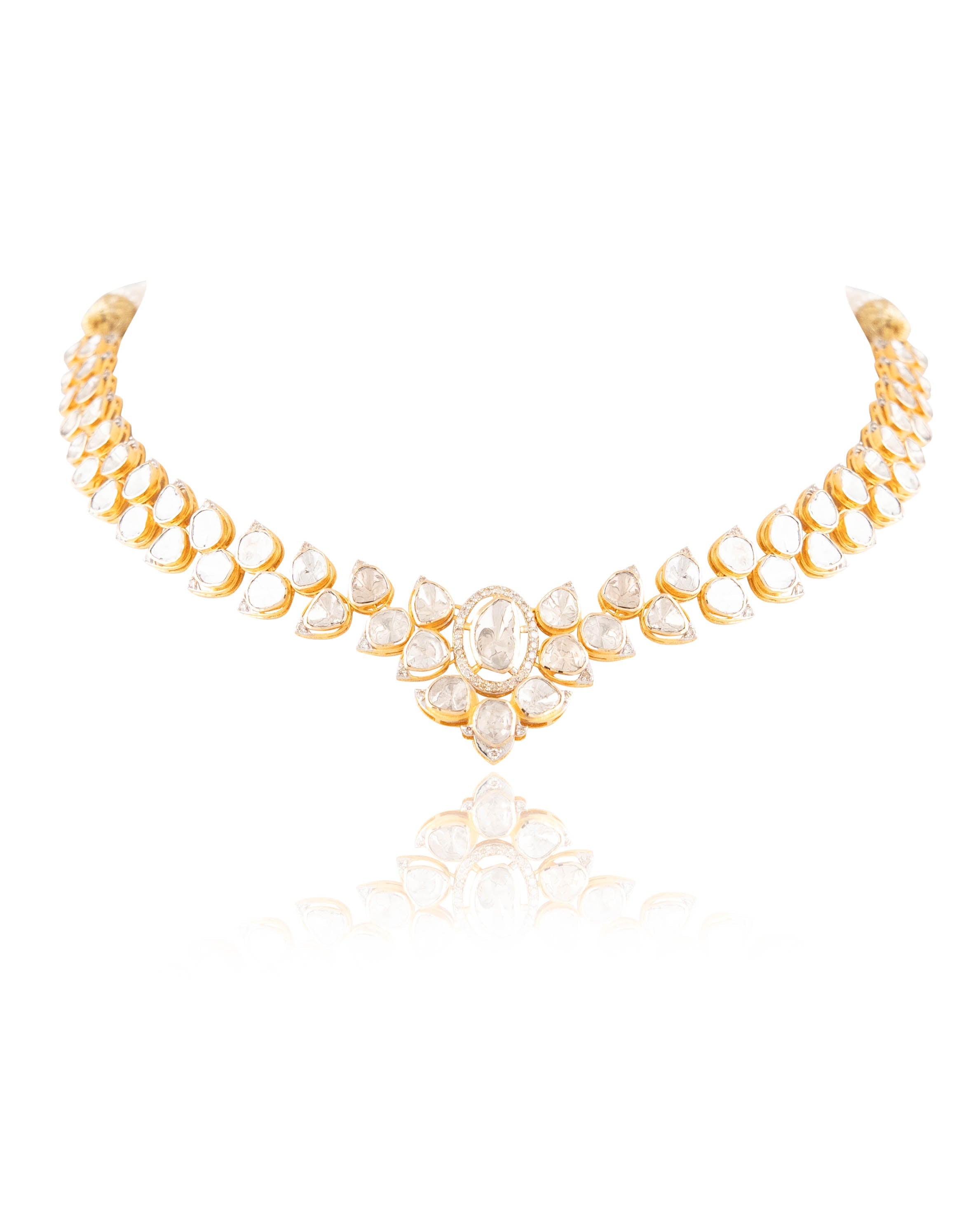 Bhumi Polki And Diamond Necklace