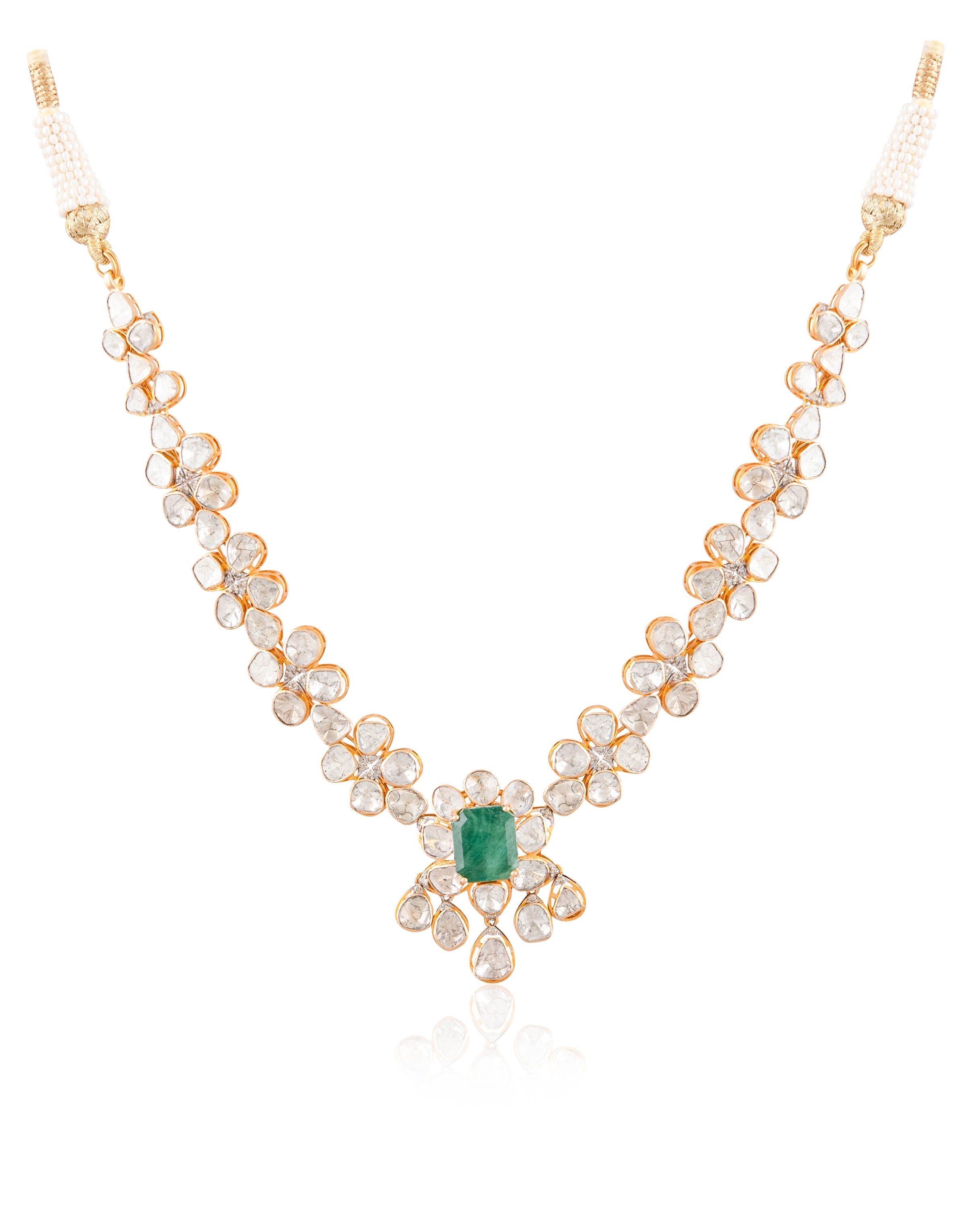 Dakshina Polki And Diamond Necklace