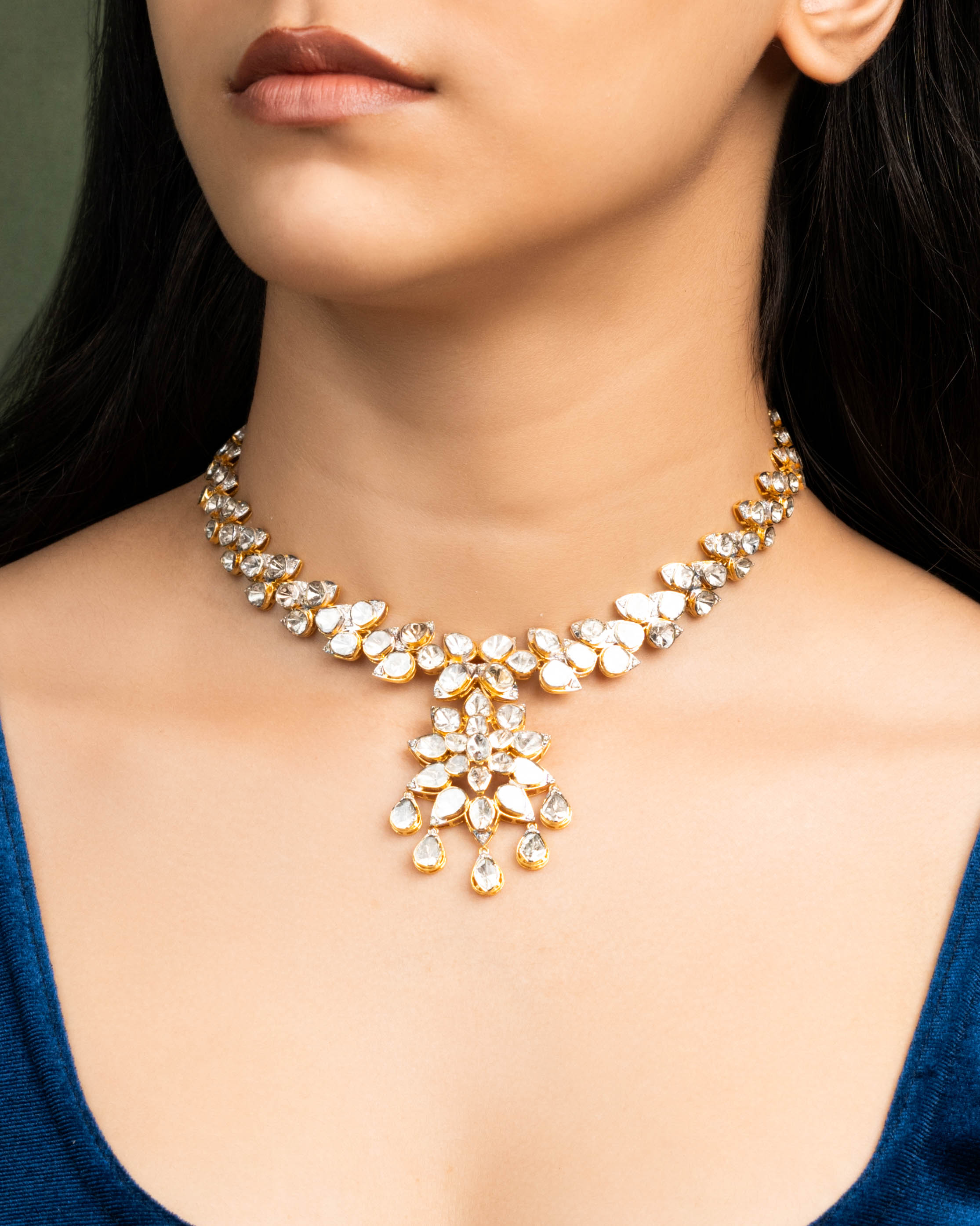 Tisha Bridal Polki And Diamond Set