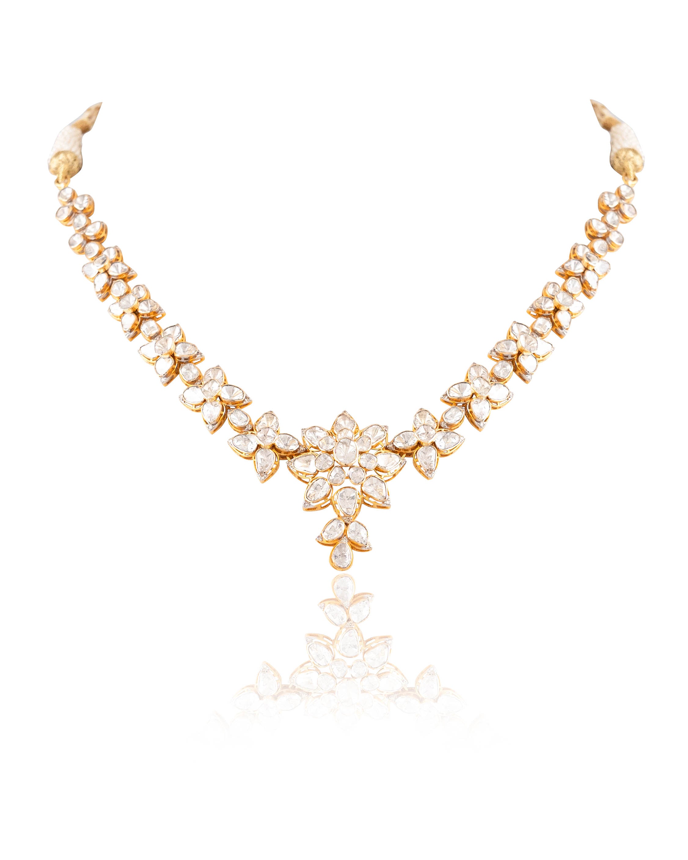 Venya Polki And Diamond Necklace