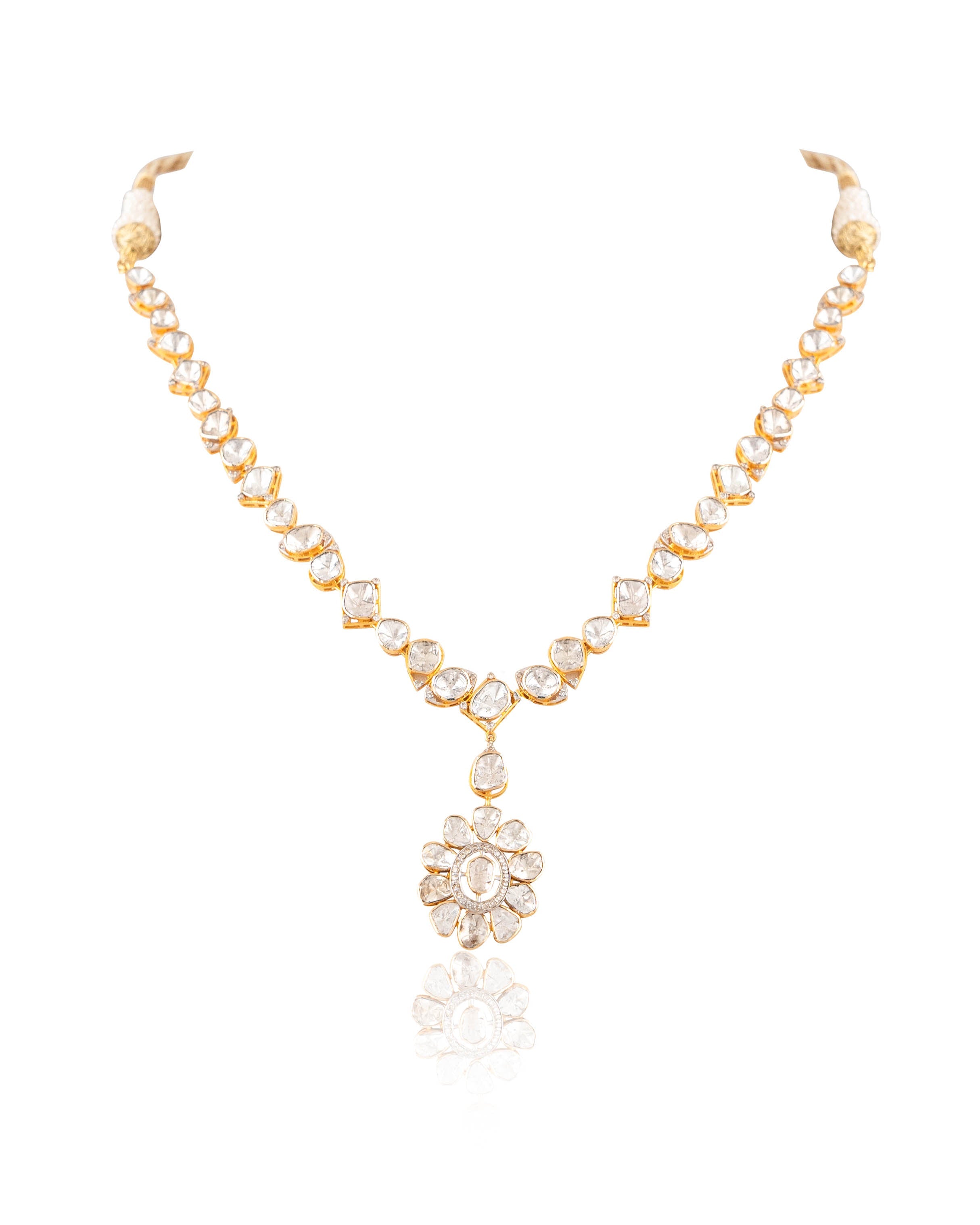 Raksha Polki And Diamond Necklace