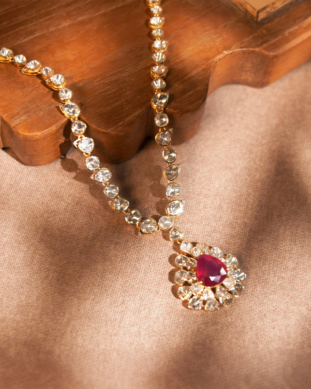 Elarra Polki And Diamond Necklace