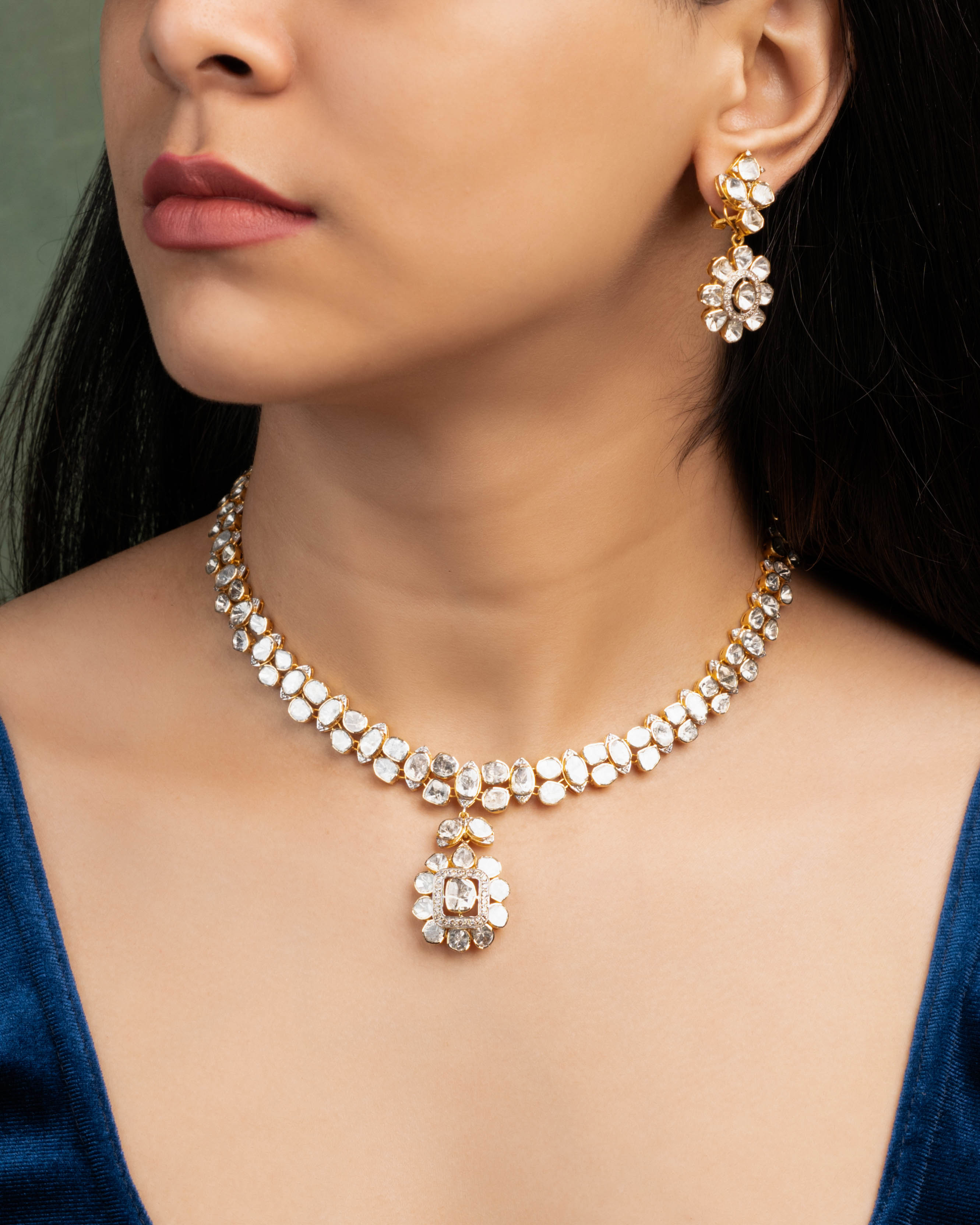 Taamana Polki And Diamond Necklace