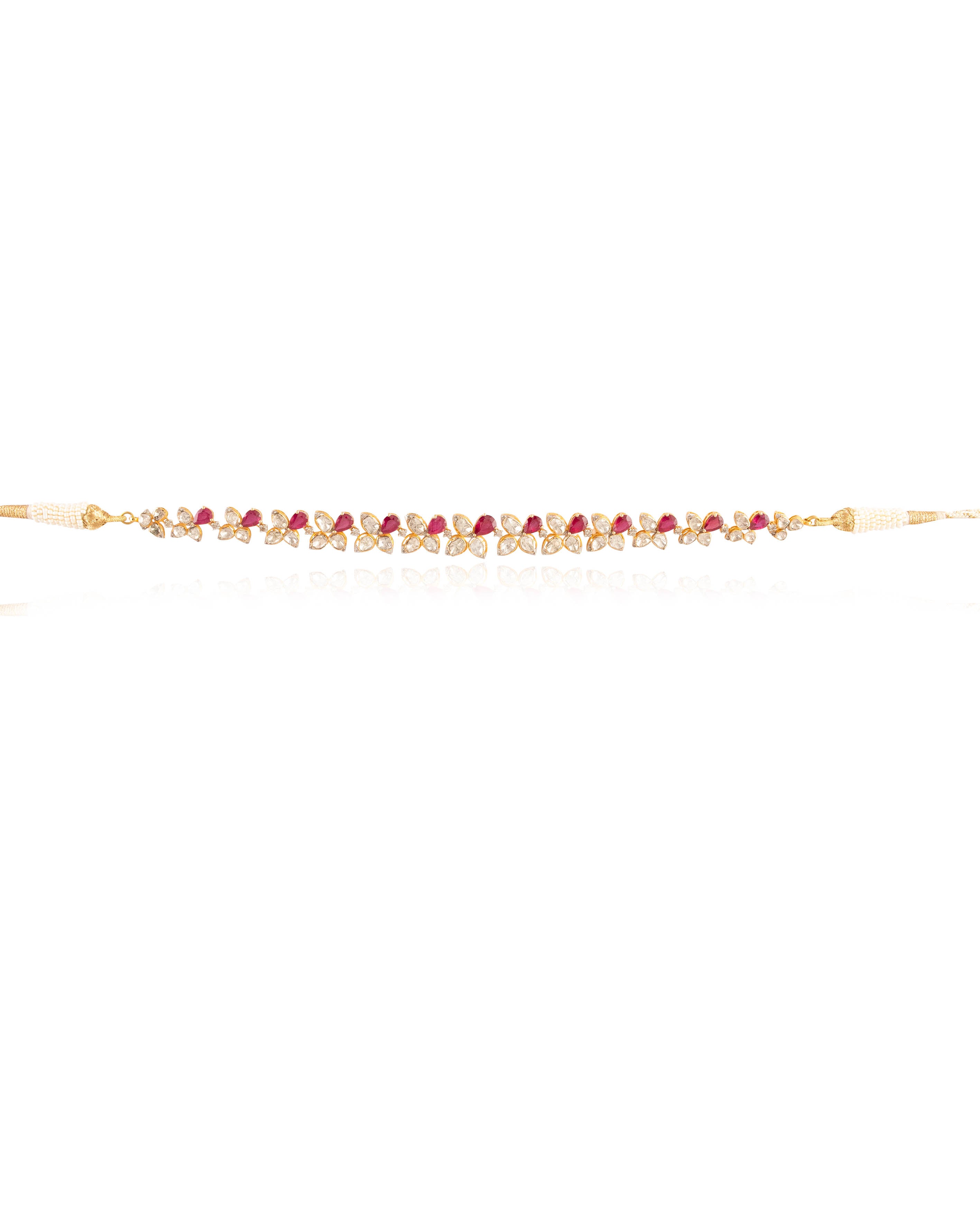 Velira Polki And Diamond Necklace