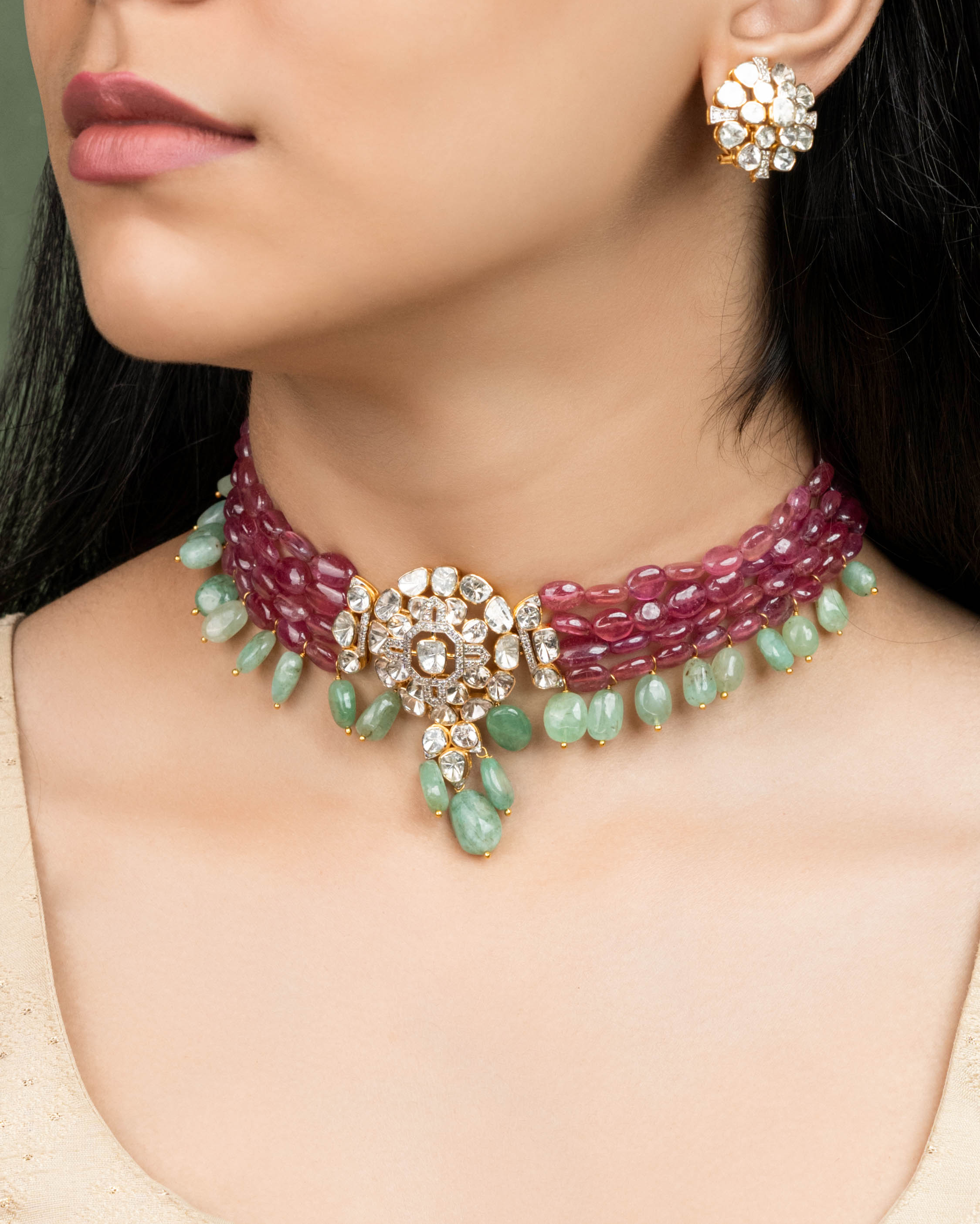 Rutuja Polki And Diamond Tops