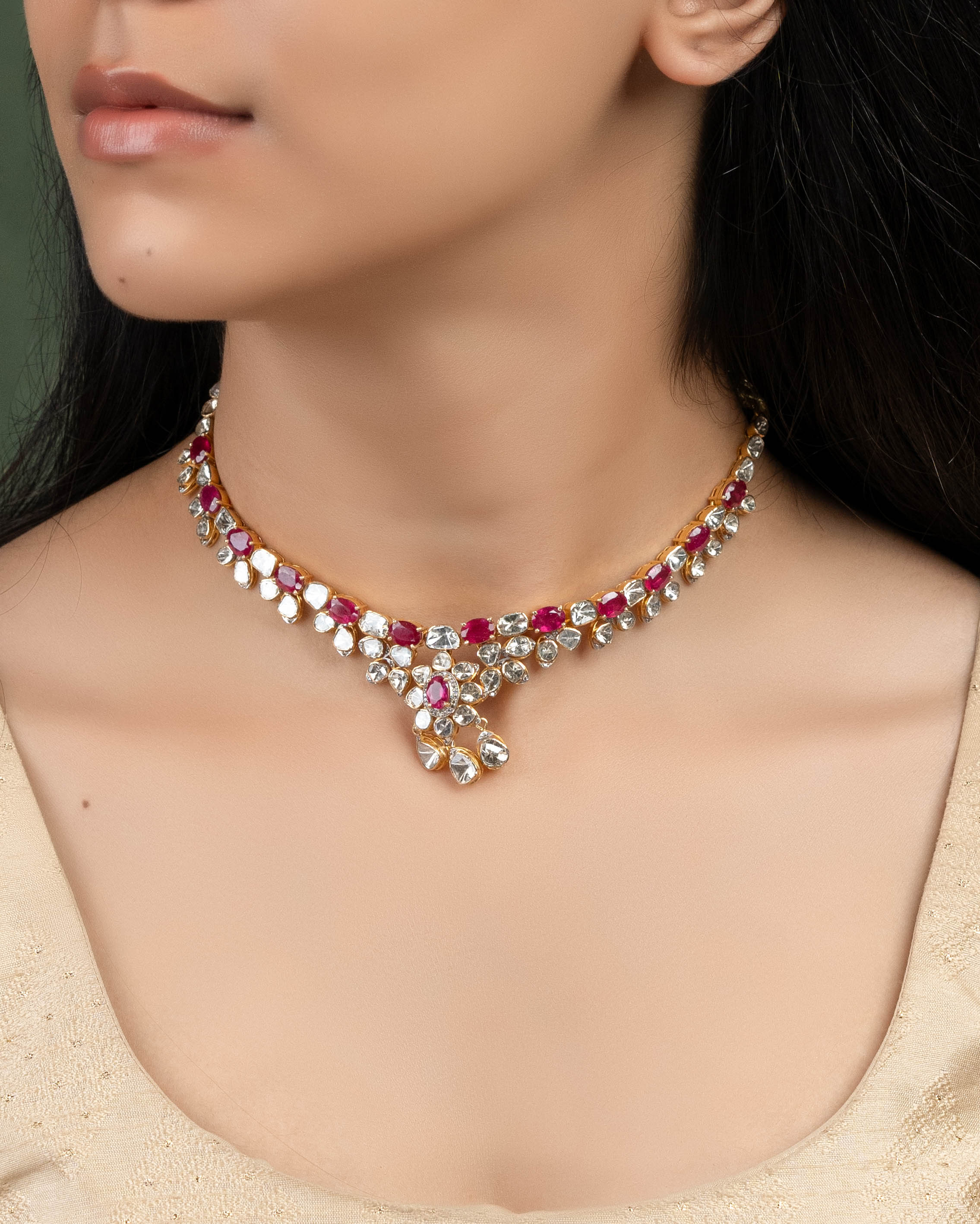 Rishita Polki And Diamond Necklace