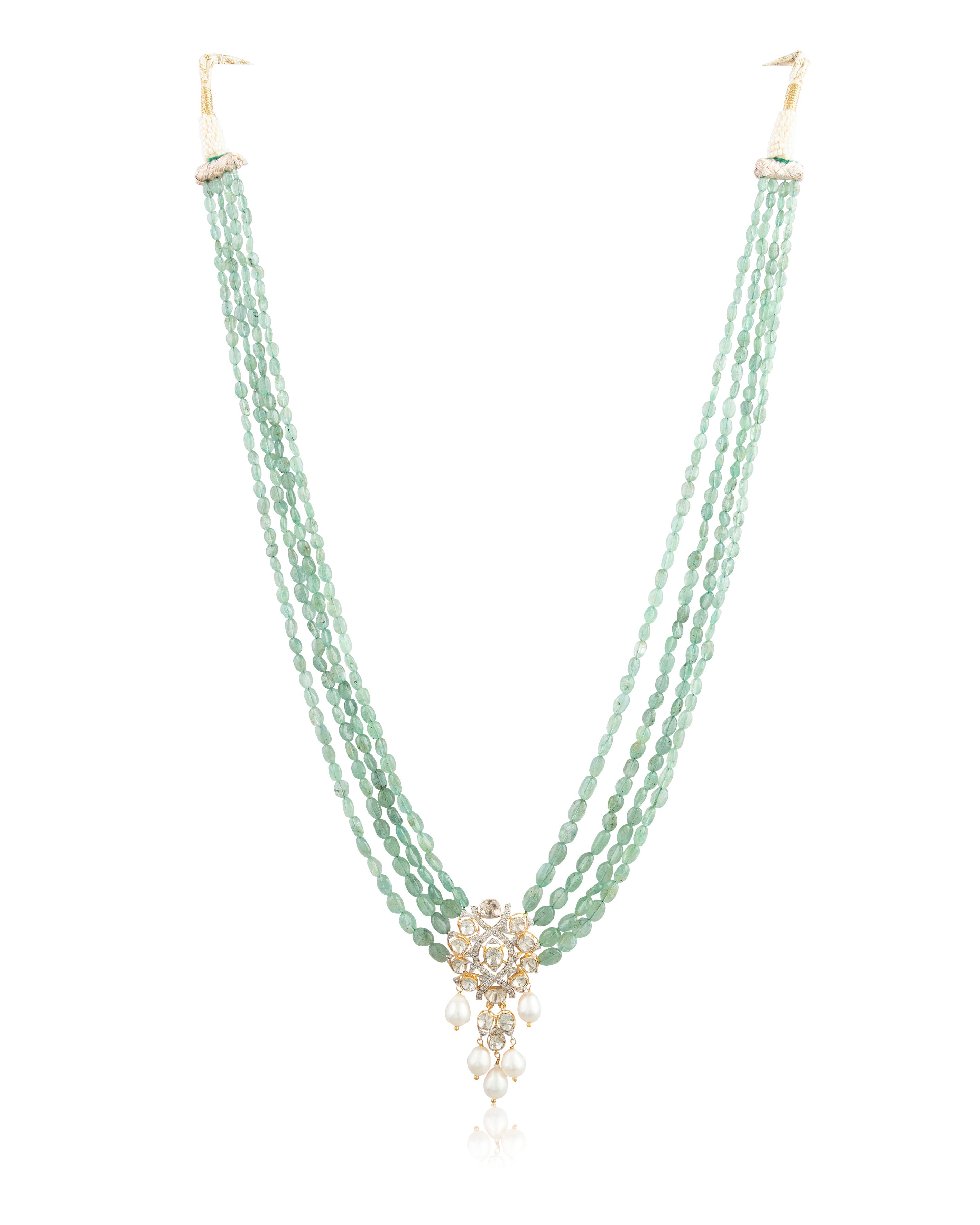 Mukti Polki And Diamond Bead Pendant