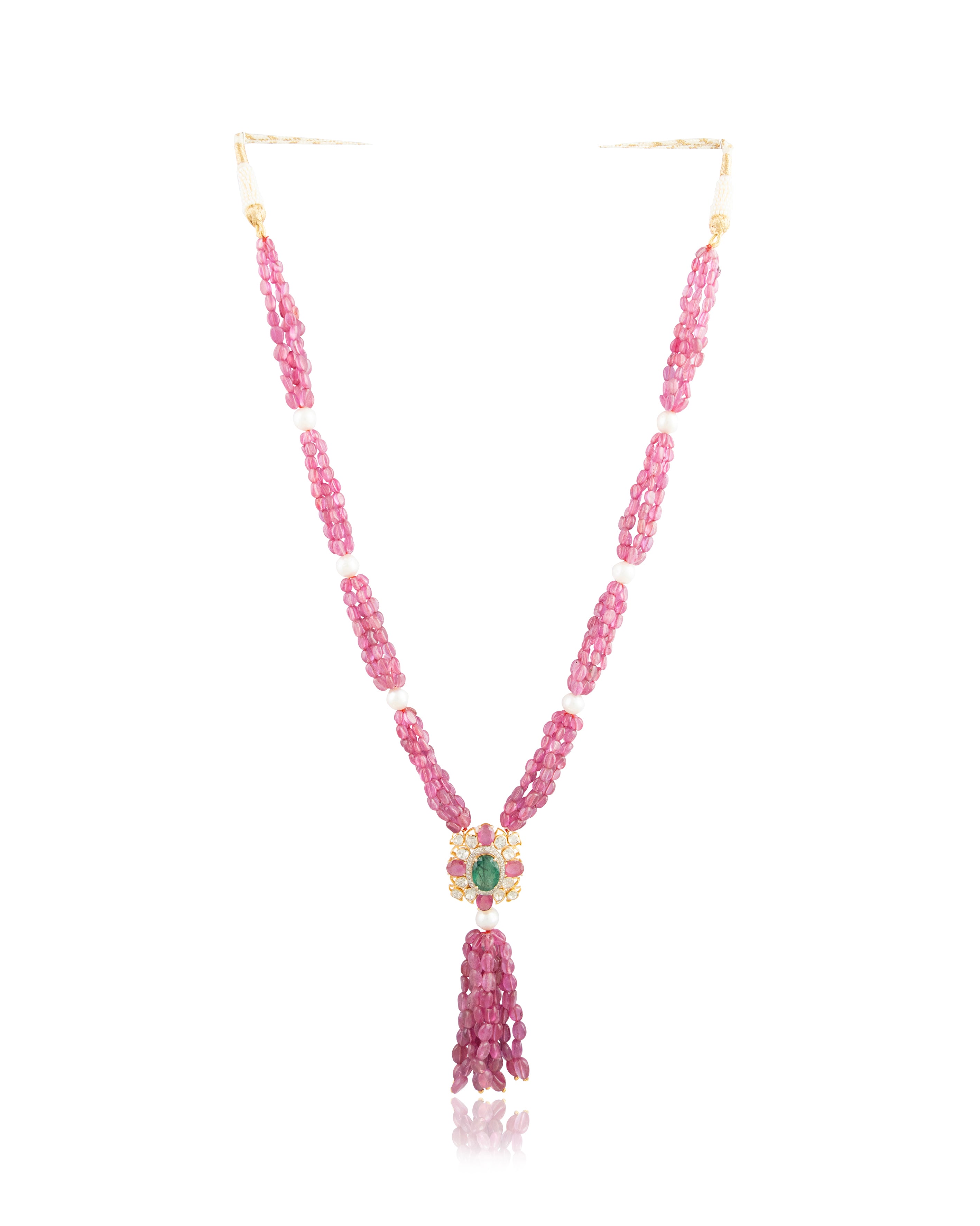 Maddie Polki And Diamond Bead Pendant