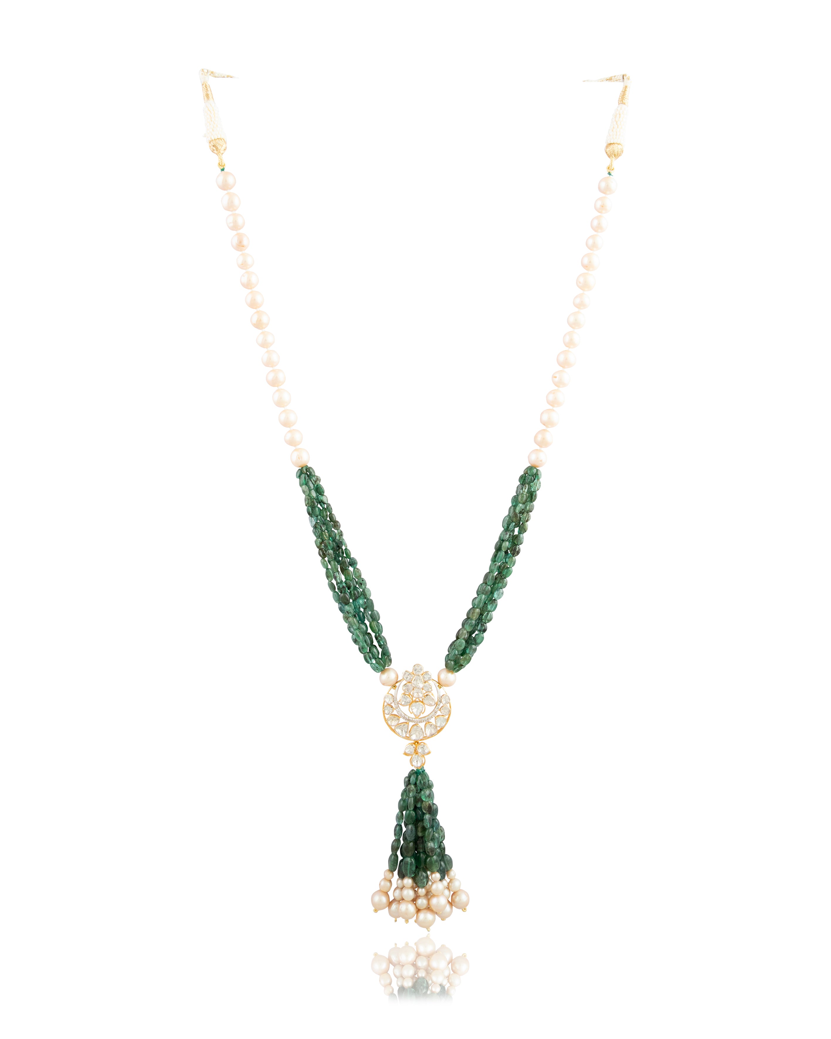 Livia Polki And Diamond Bead Pendant