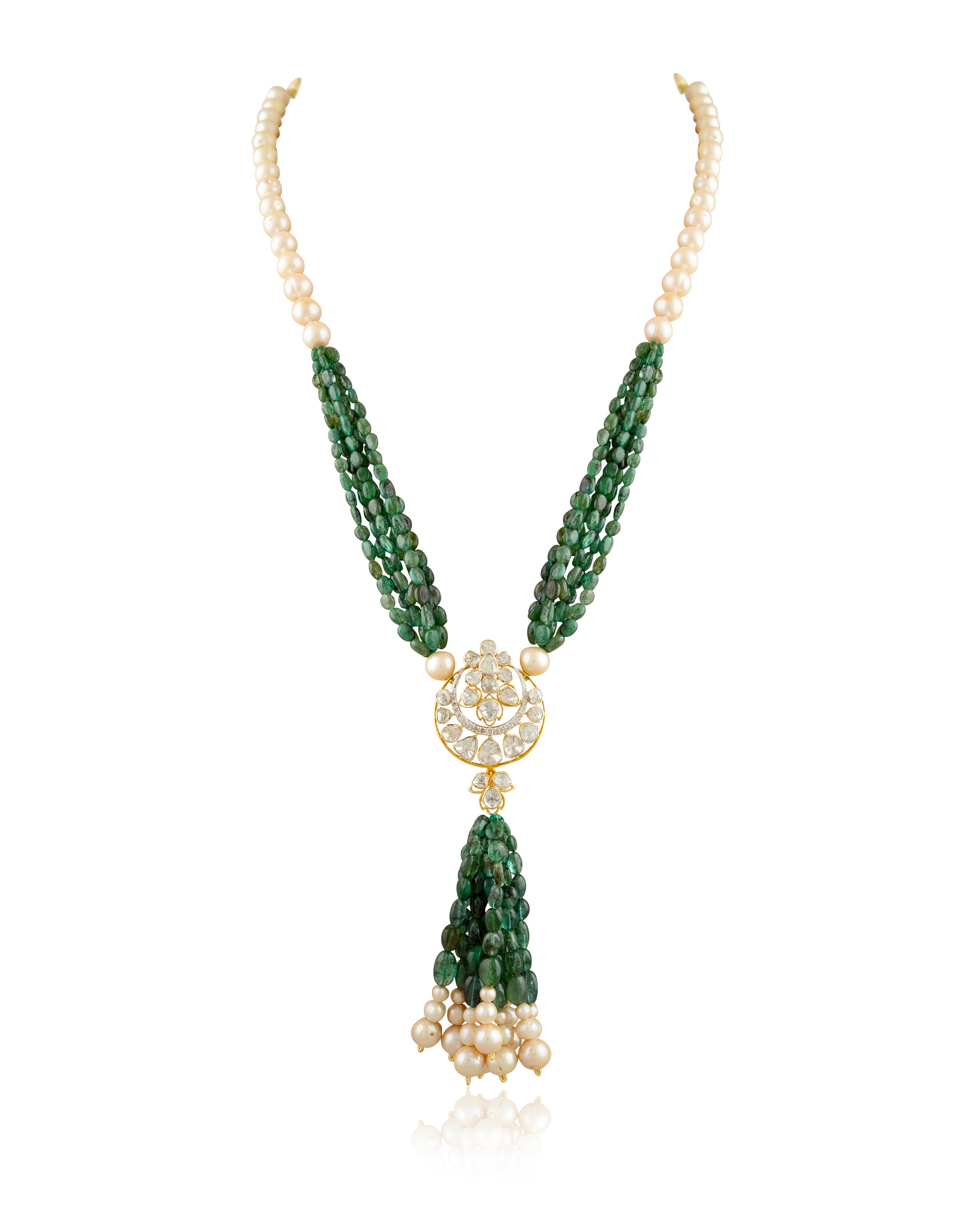 Livia Polki And Diamond Bead Pendant