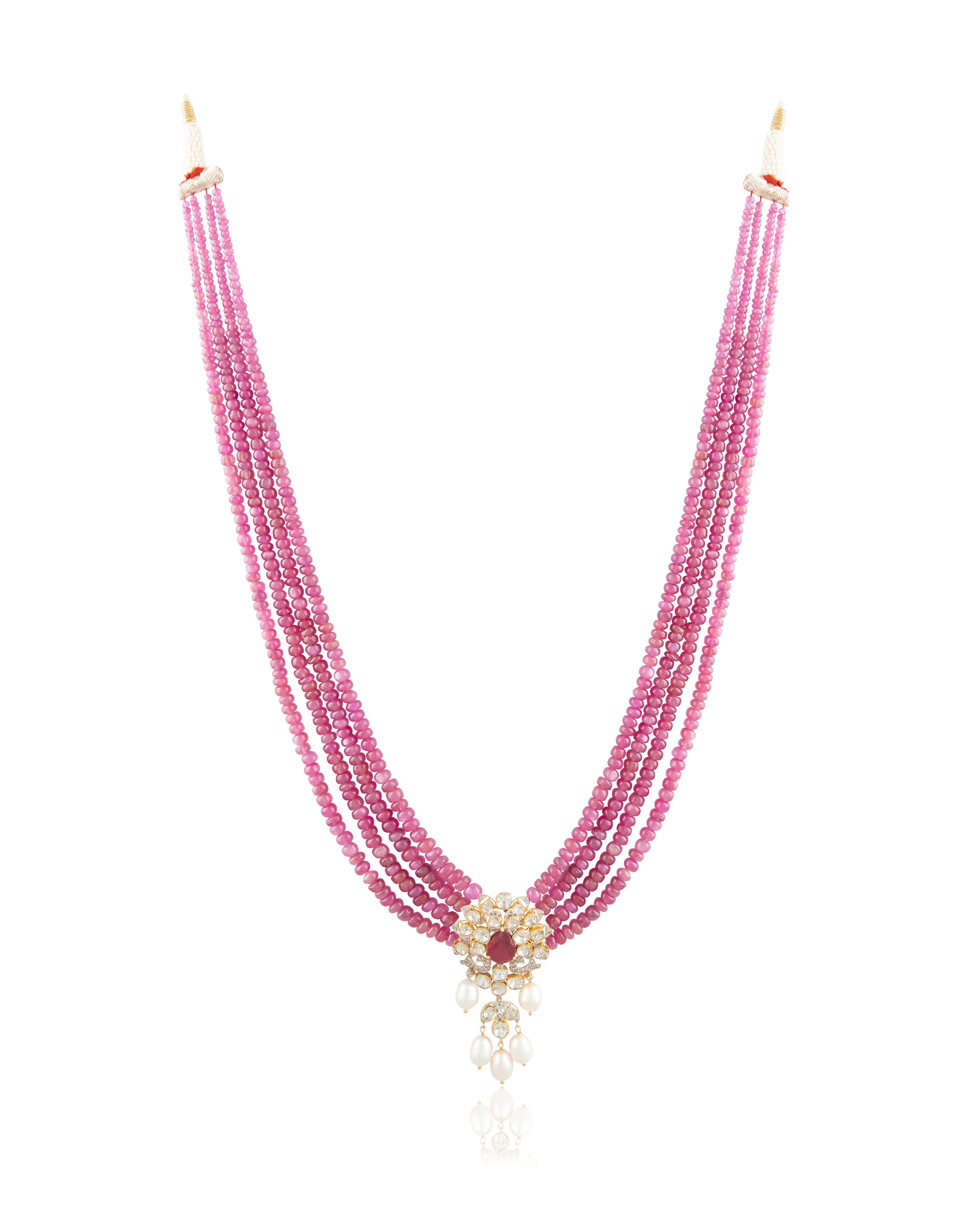 Iliana Polki And Diamond Bead Pendant