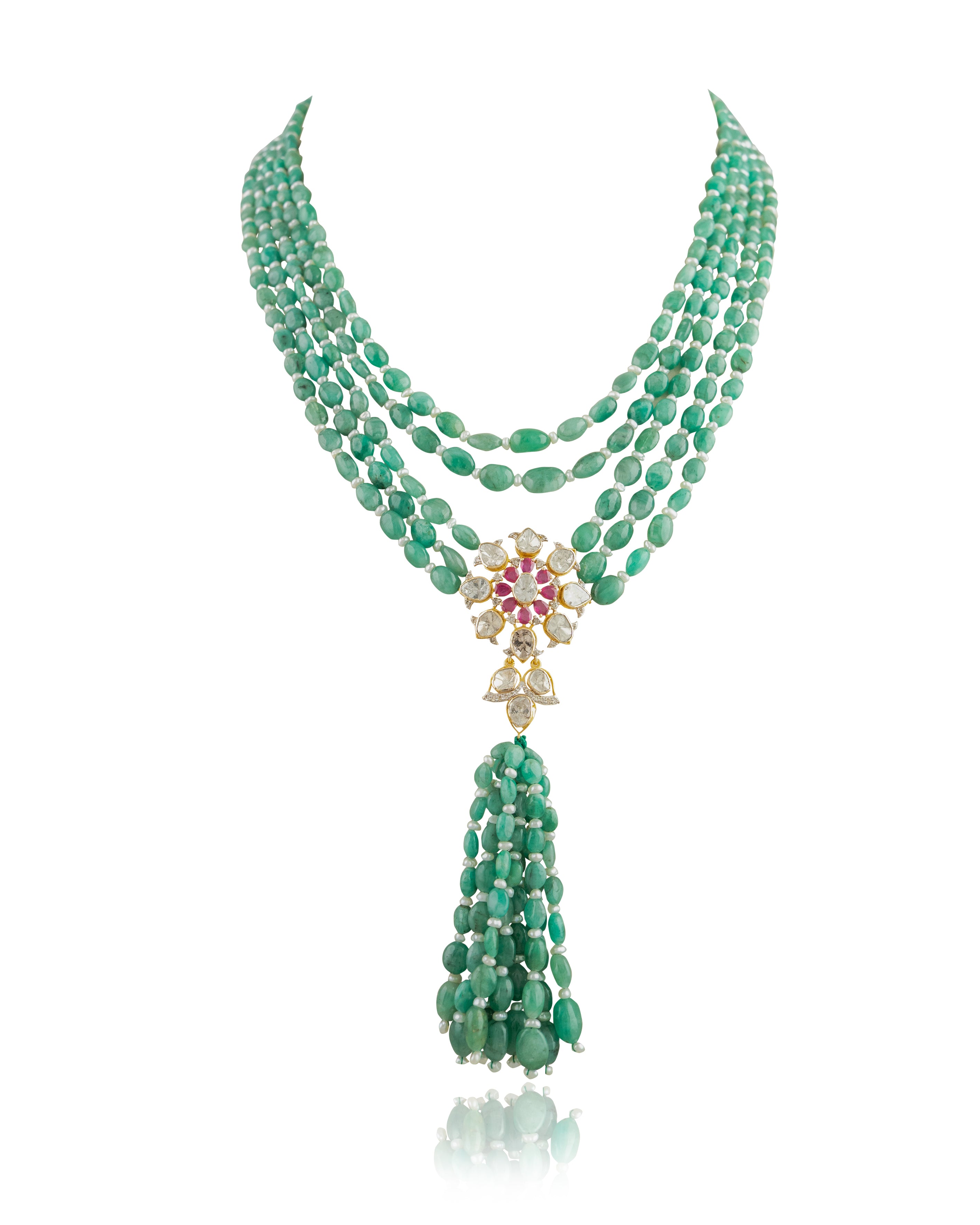 Vanessa Polki And Diamond Bead Pendant