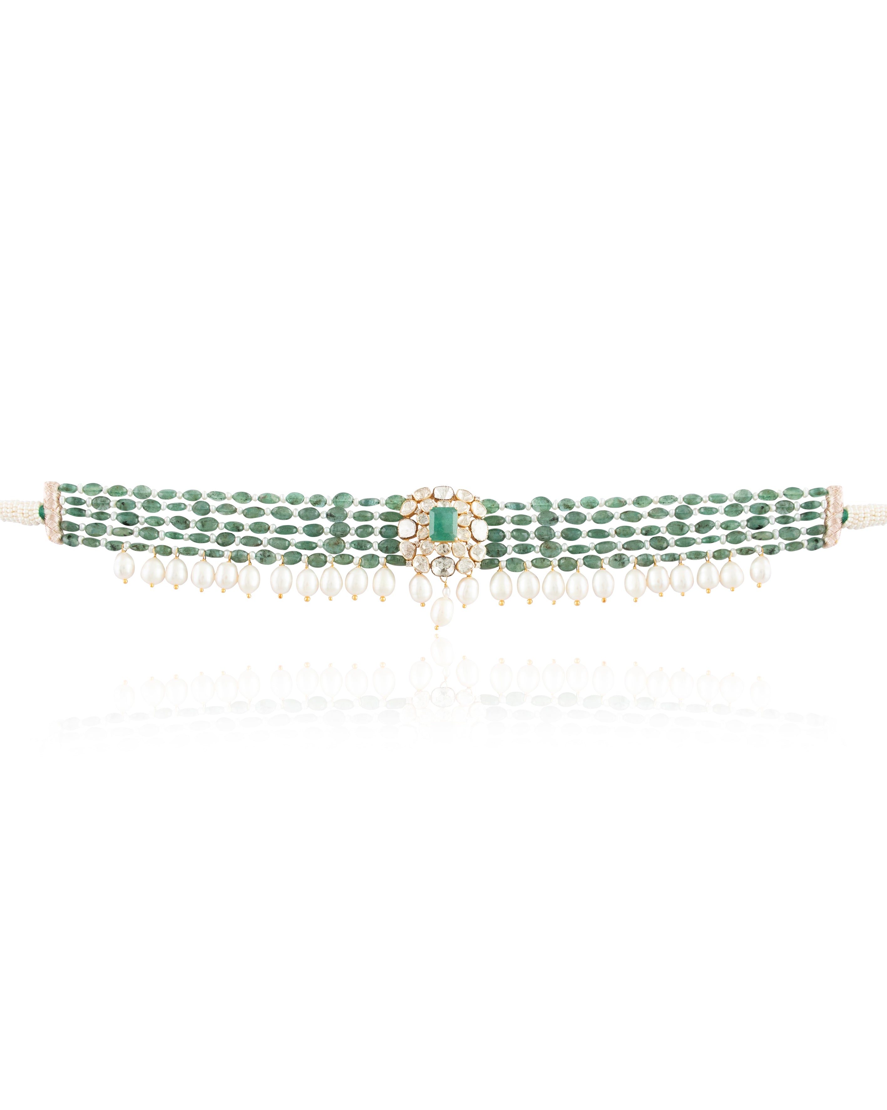 Akriti Polki And Diamond Bead Choker