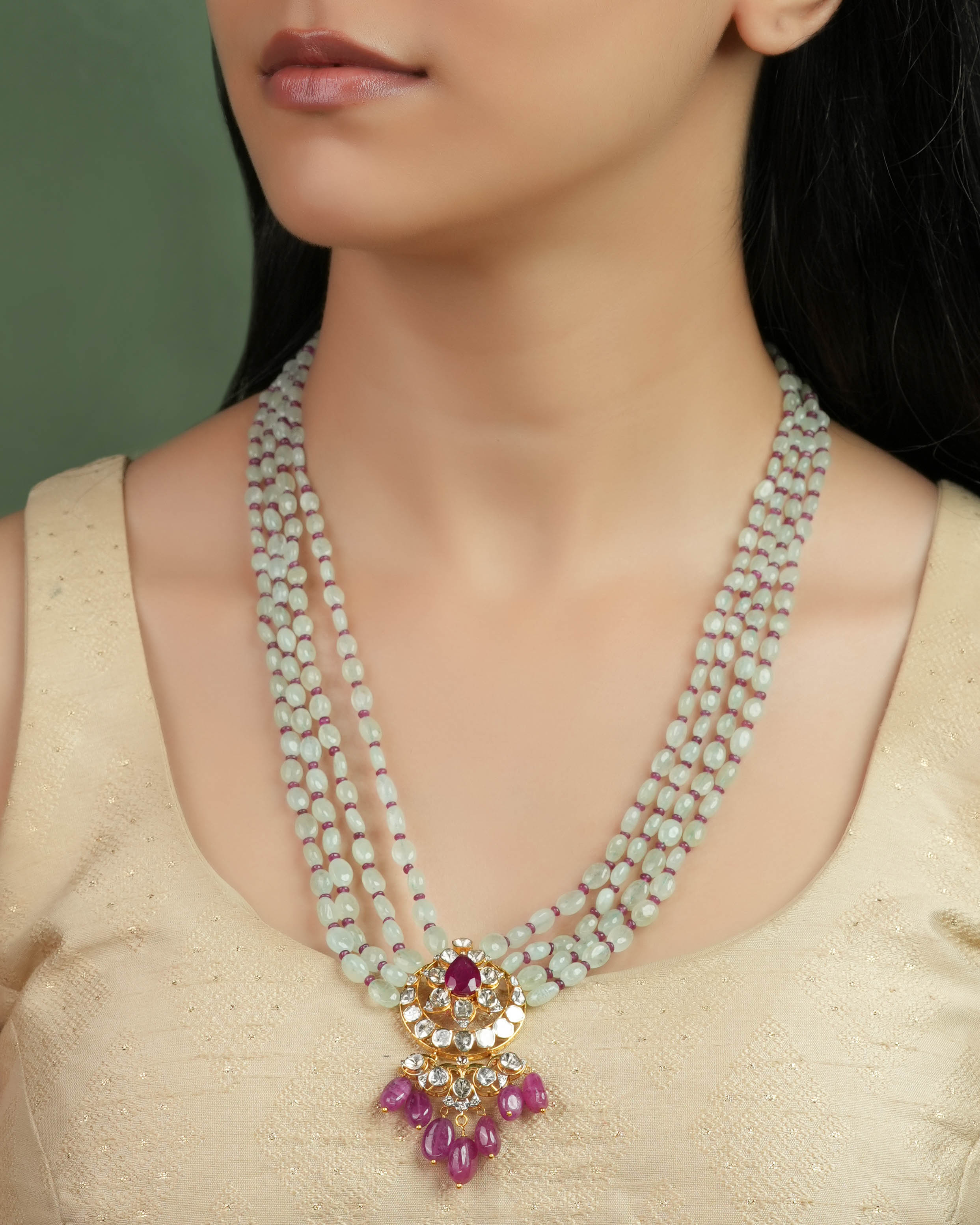 Jamie Polki And Diamond Bead Pendant