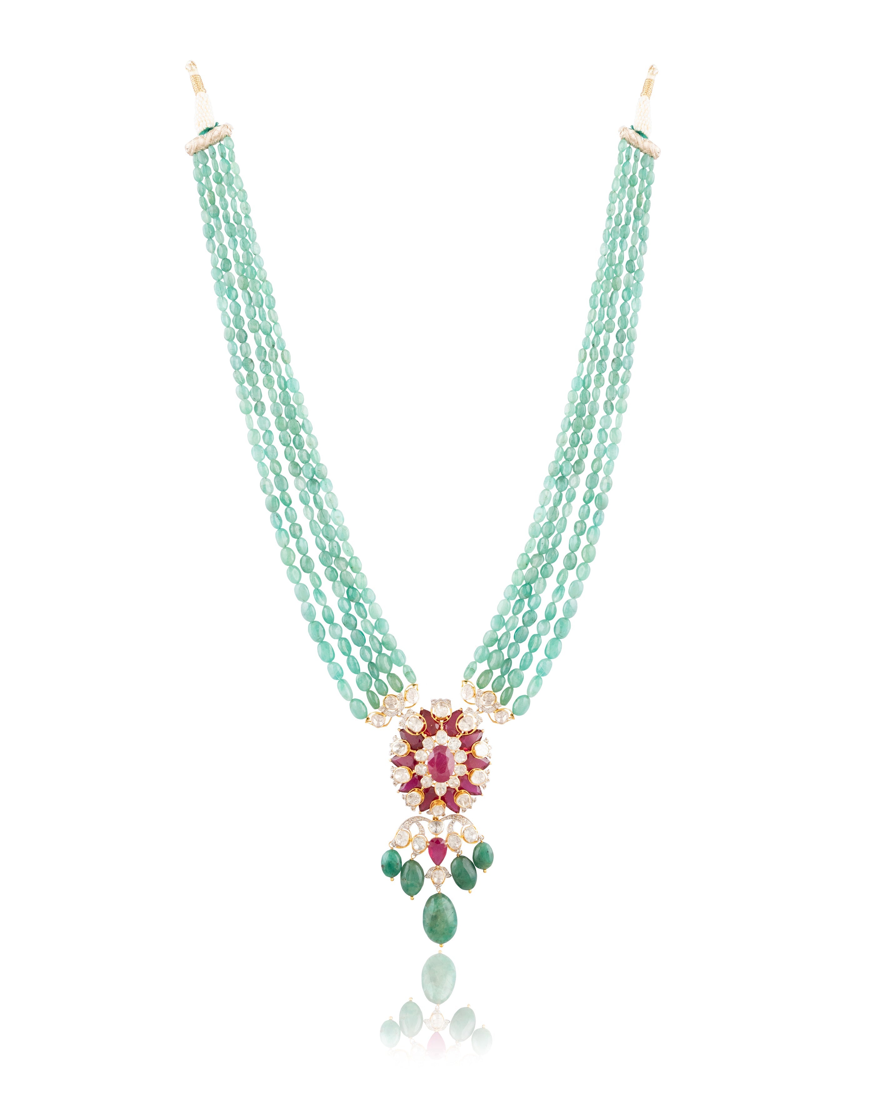 Riva Polki And Diamond Bead Pendant - NO ORDERS