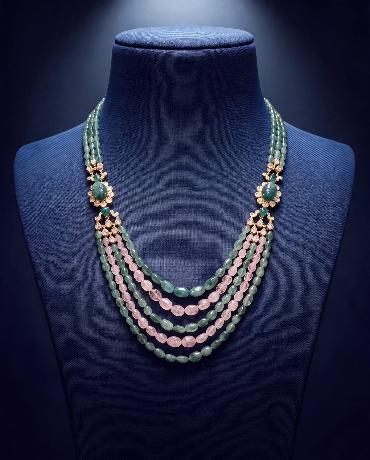 Leevina Polki And Diamond Bead Pendant