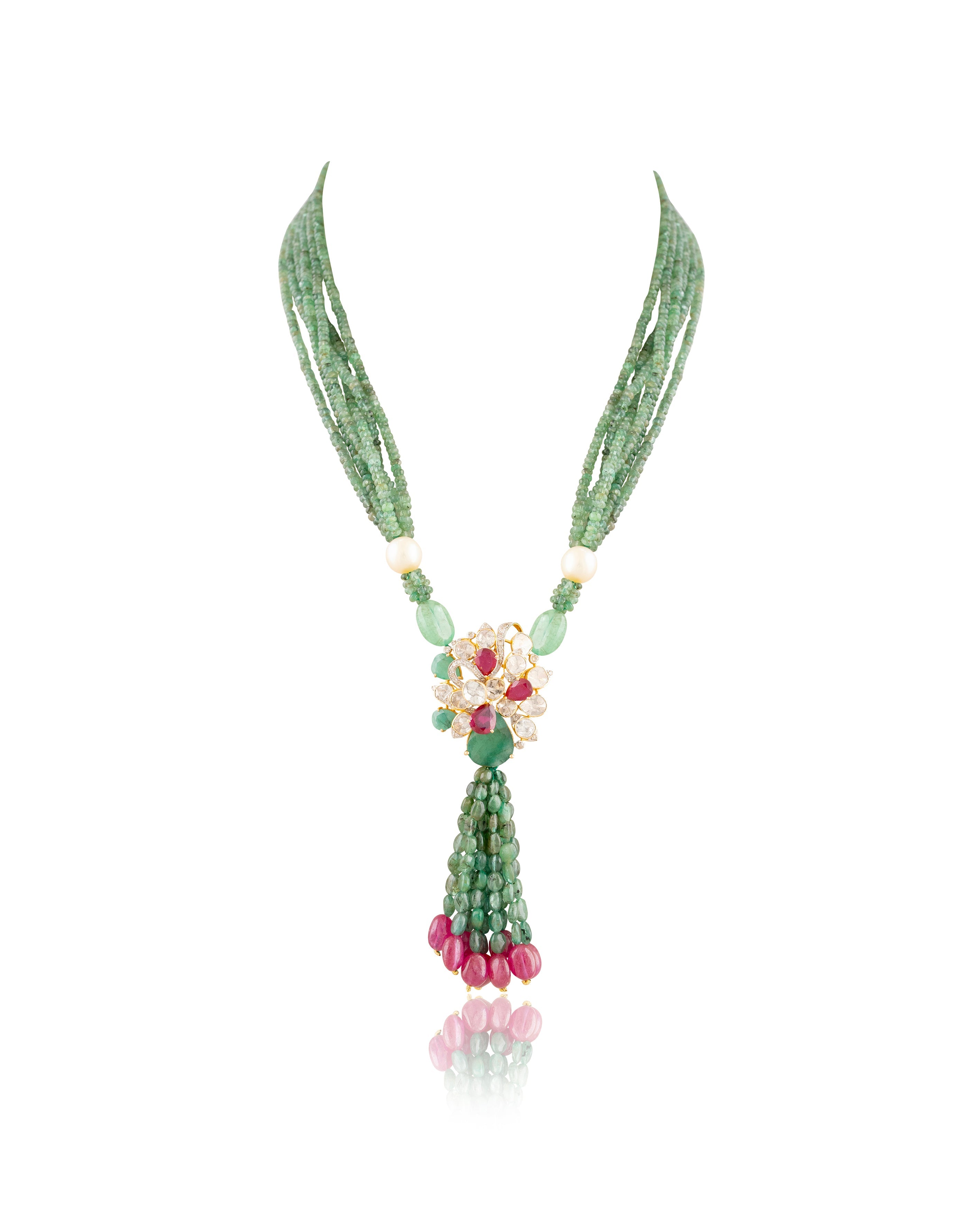 Ritika Polki And Diamond Bead Pendant