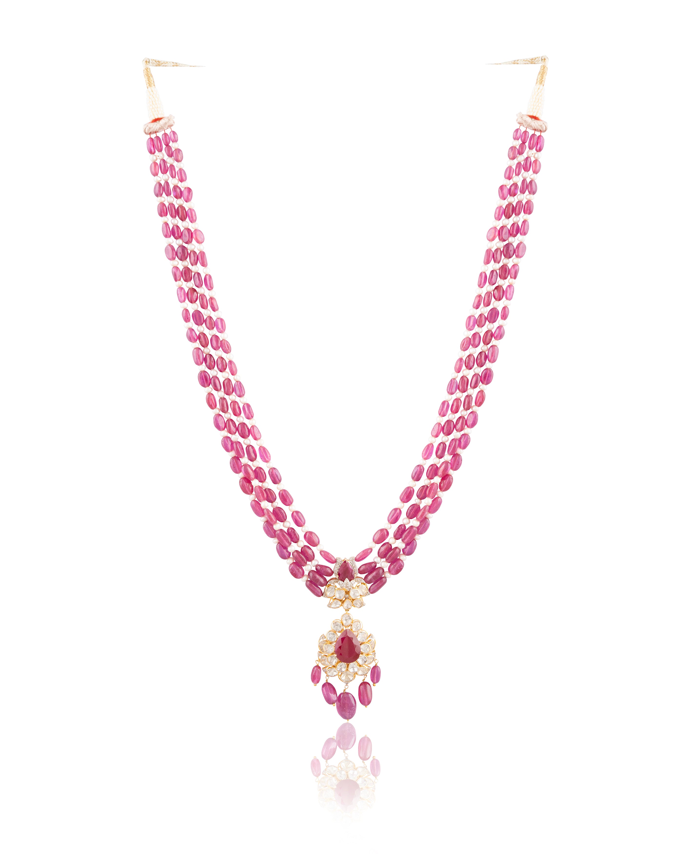 Celia Polki And Diamond Bead Pendant