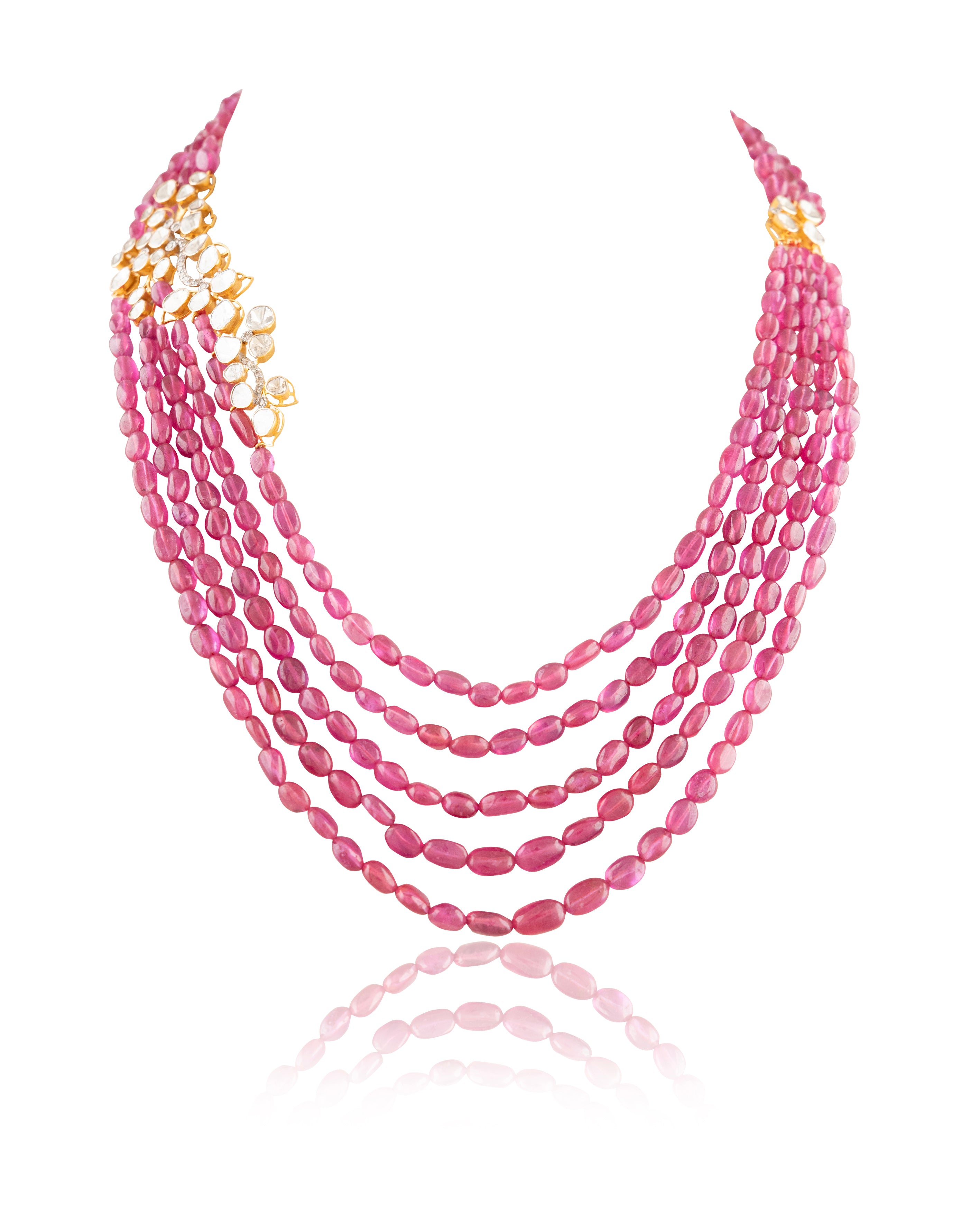 Jane Polki And Diamond Bead Pendant