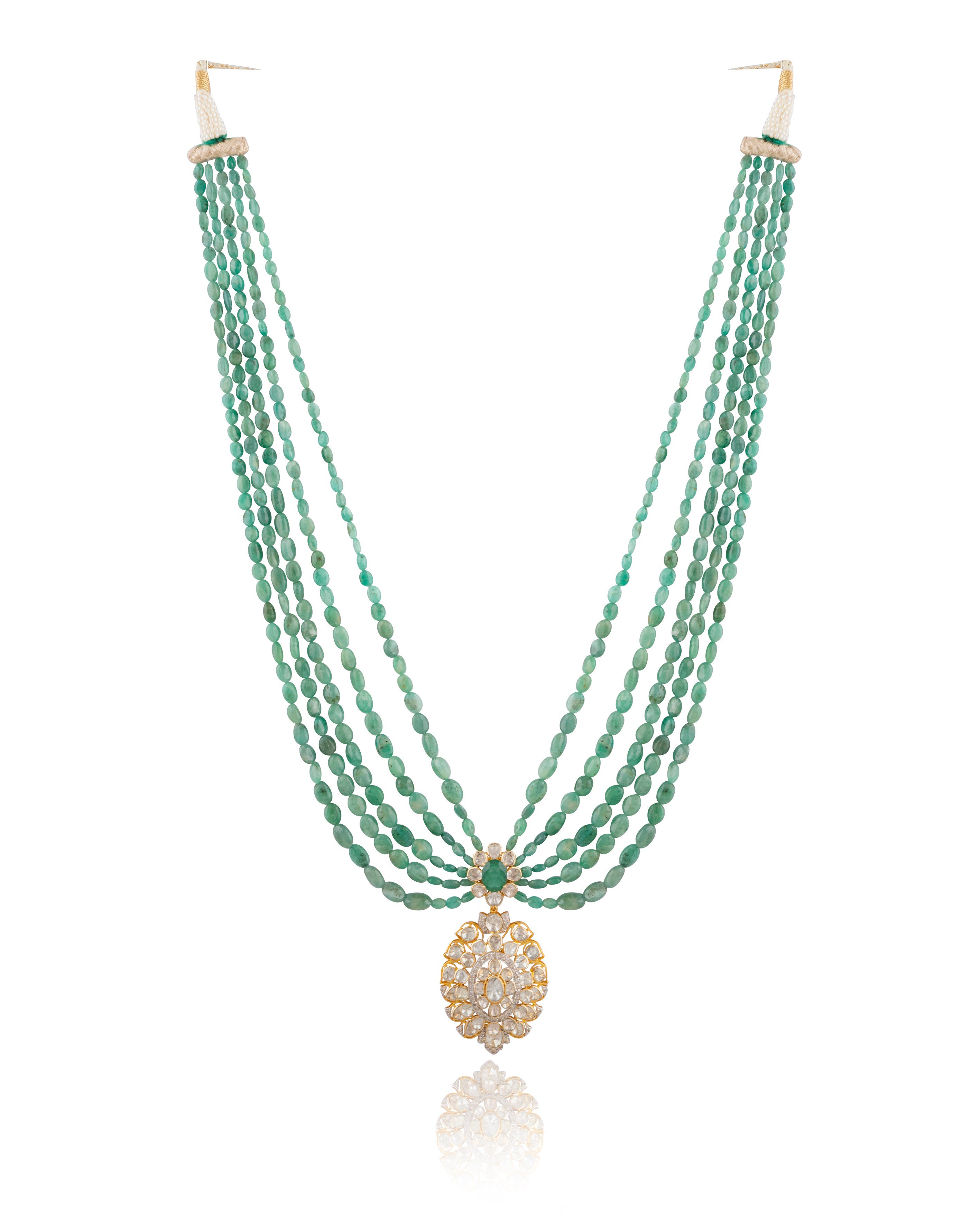 Swati Polki And Diamond Bead Pendant