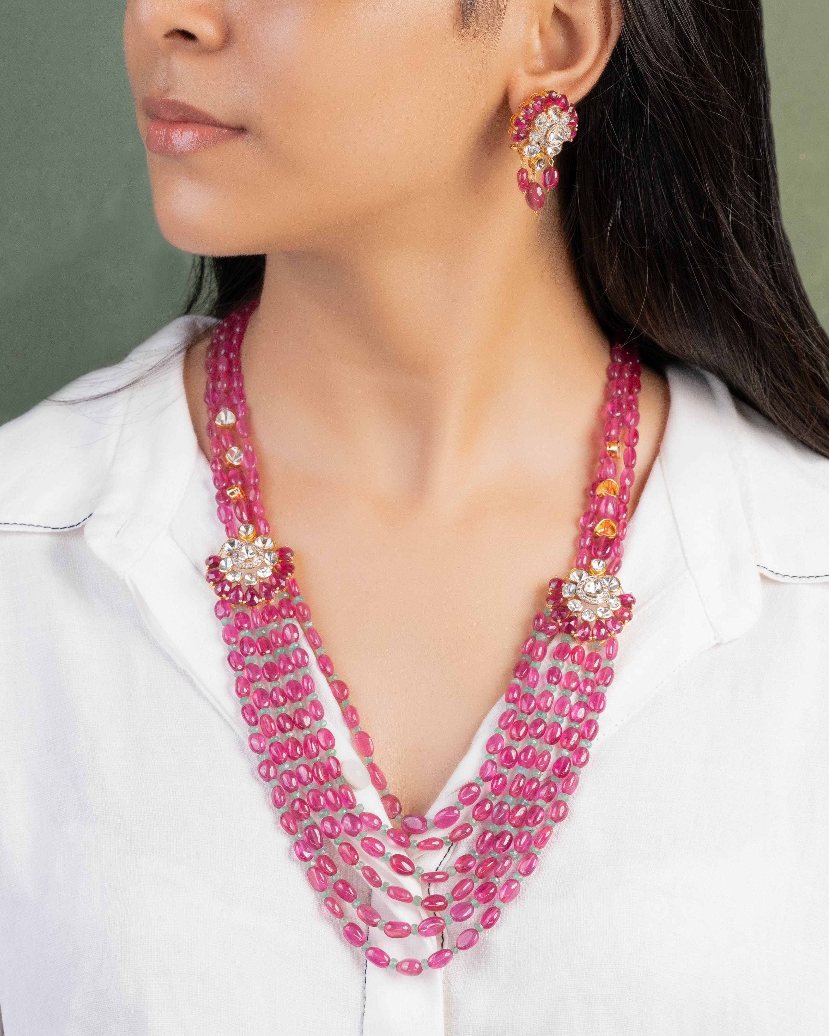 Mudra Polki And Diamond Tops