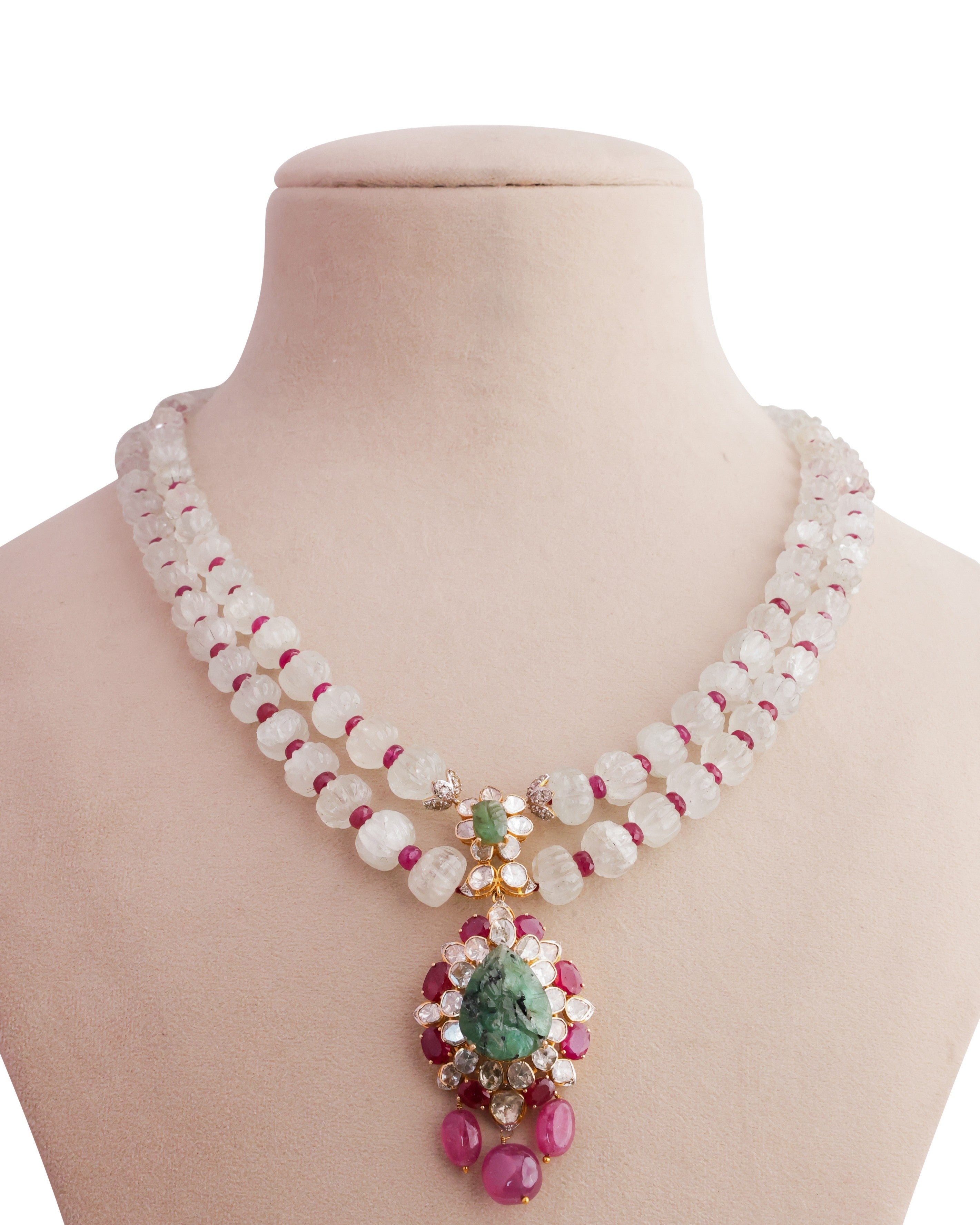 Seema Polki And Diamond Bead Pendant
