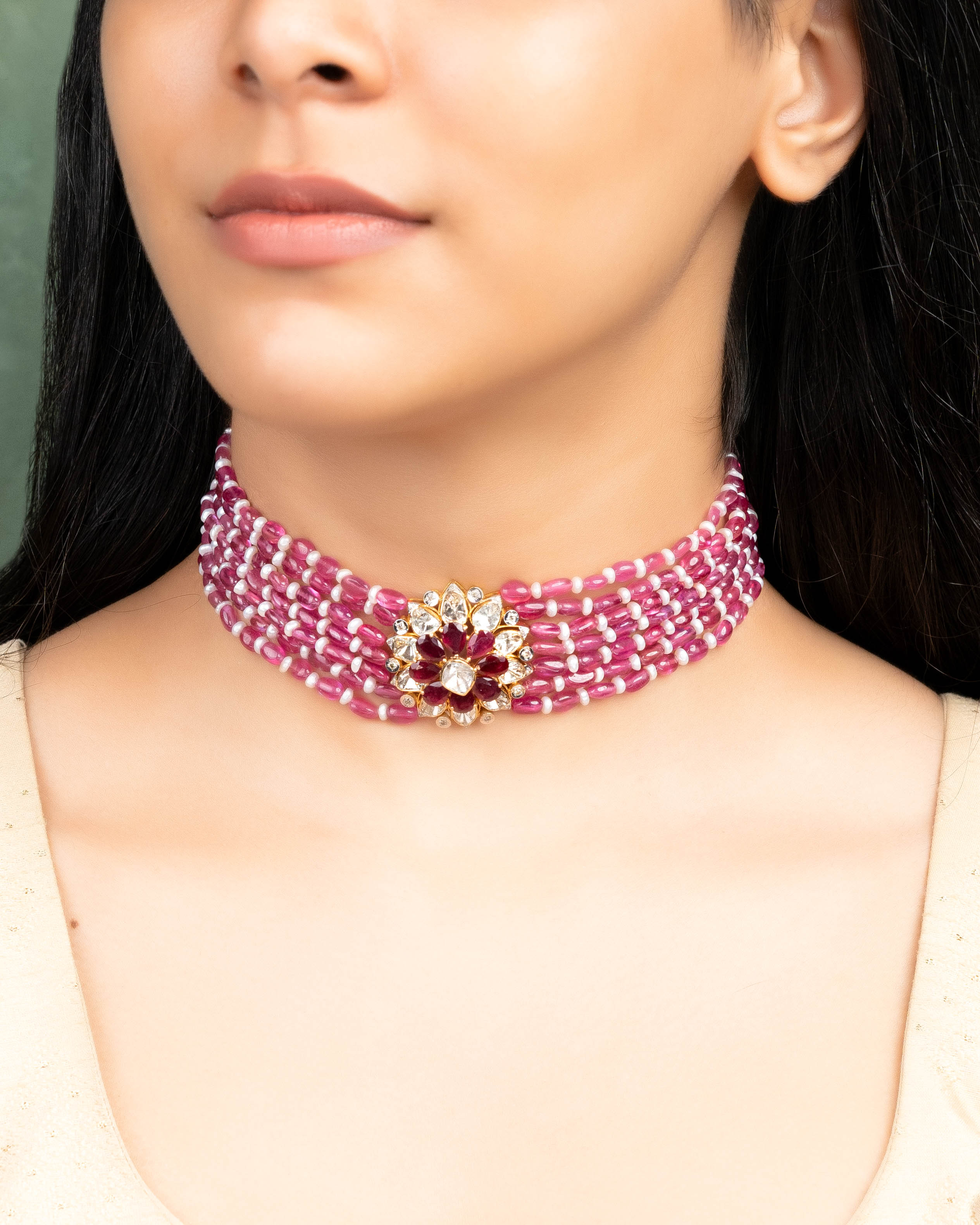Nimra Polki And Diamond Necklace