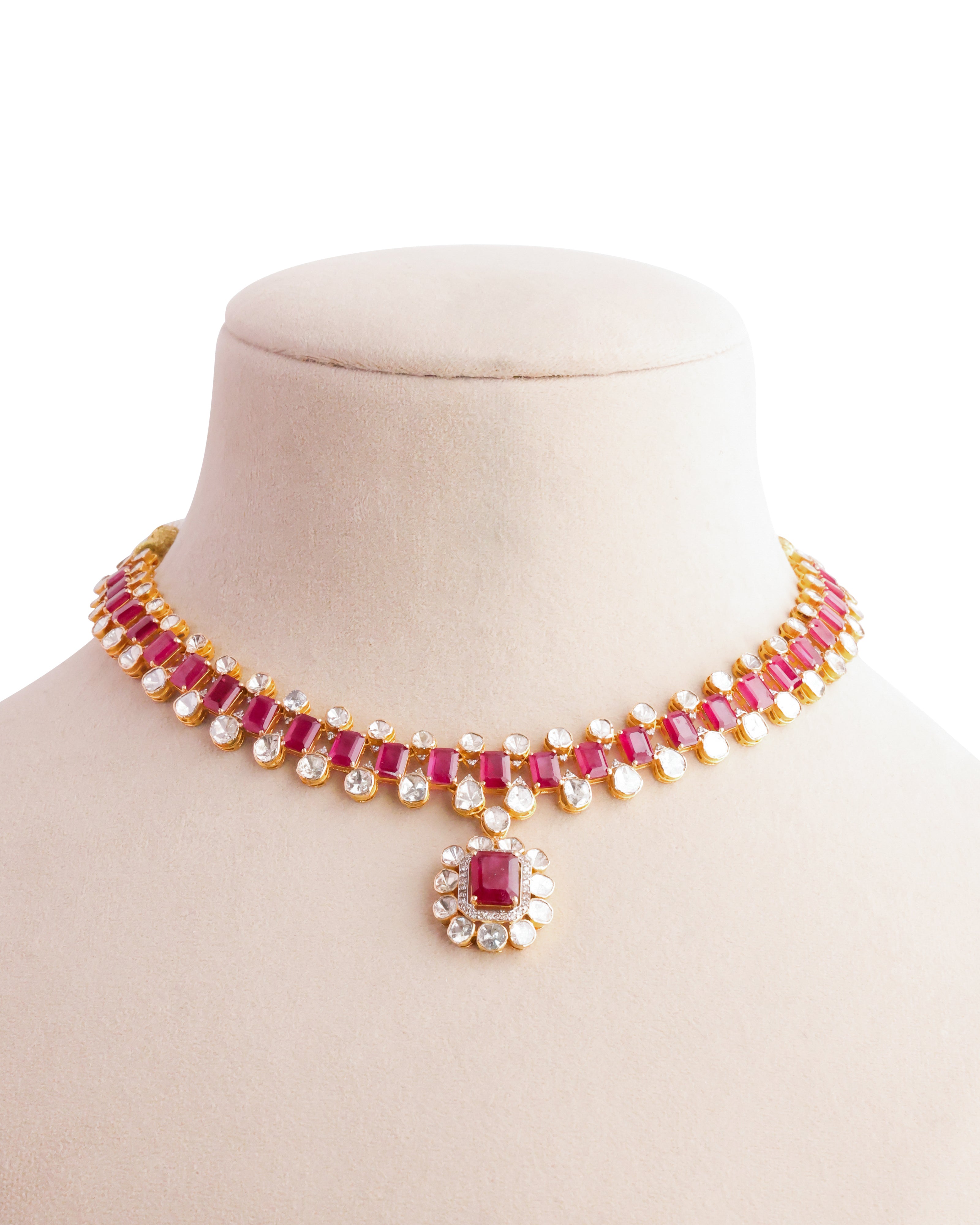 Saba Polki And Diamond Necklace