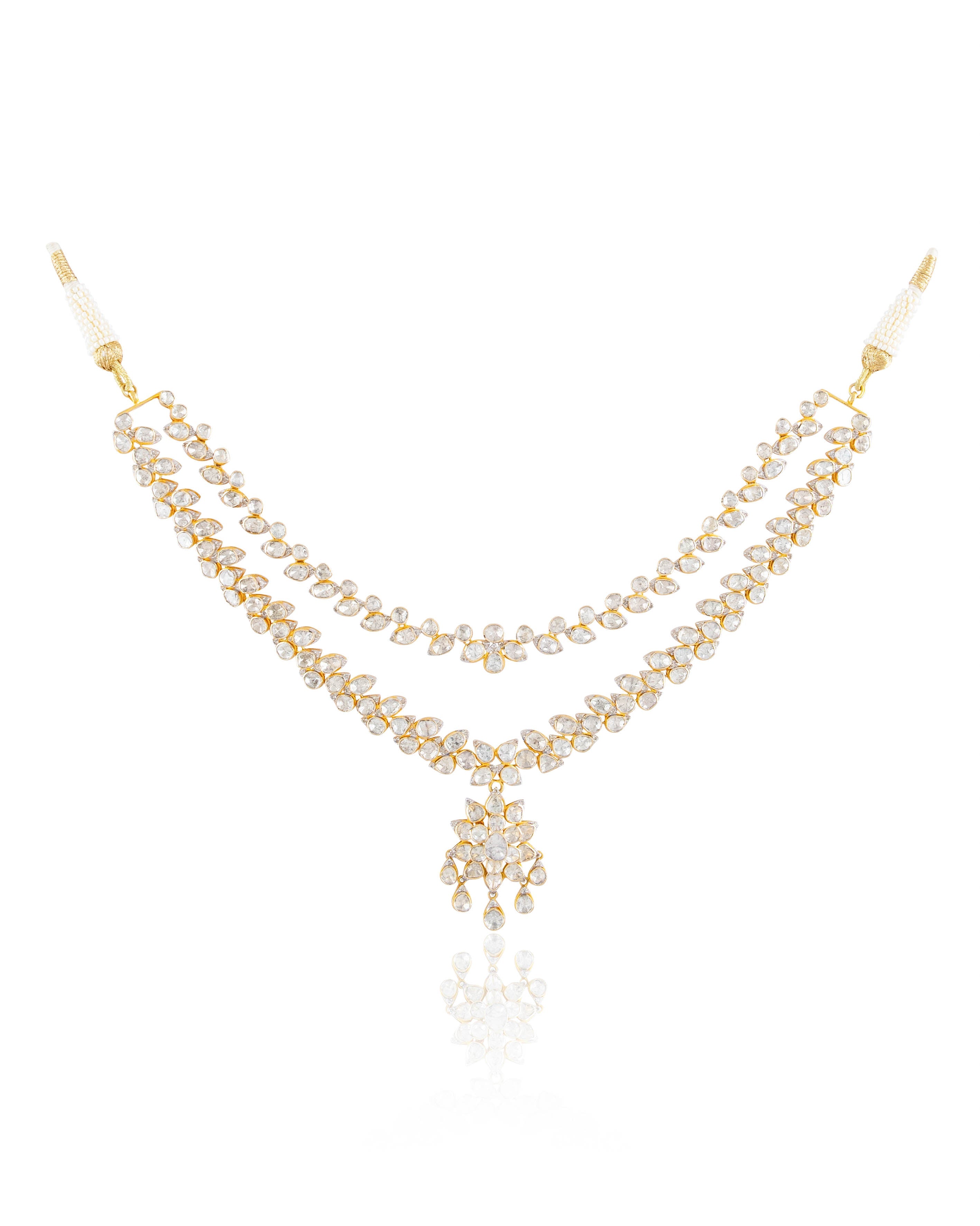 Moni Polki And Diamond Necklace