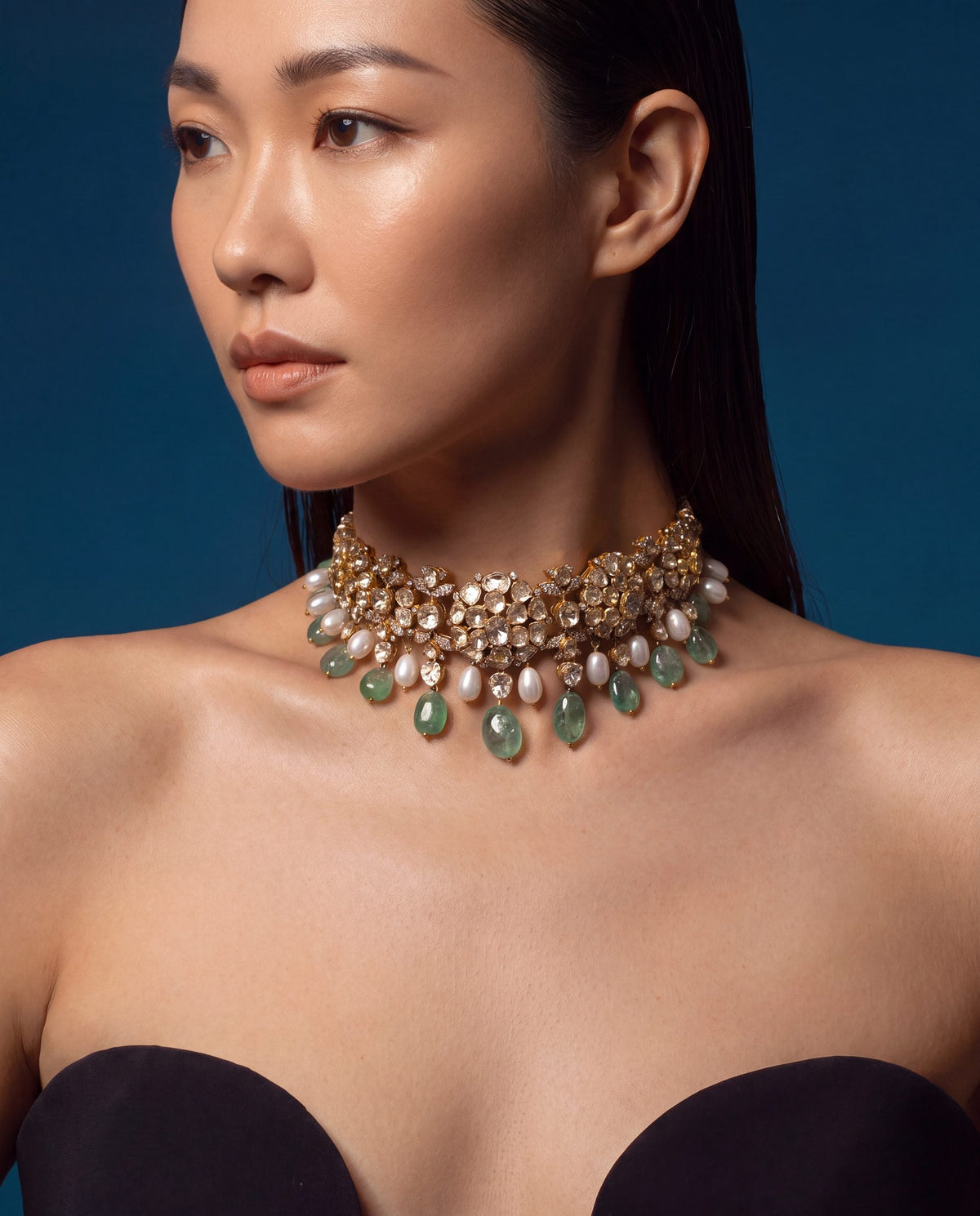 Nida Polki And Diamond Choker