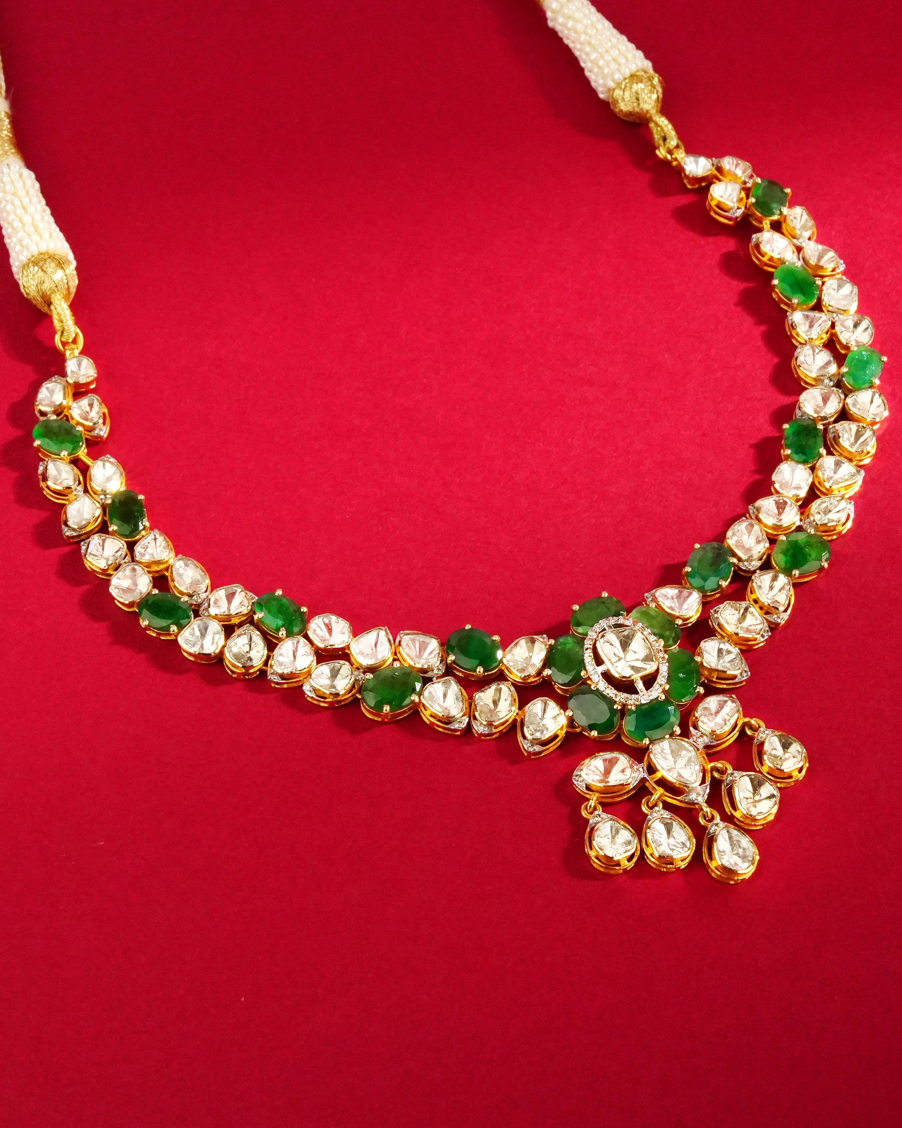 Shrinika Polki And Diamond Necklace