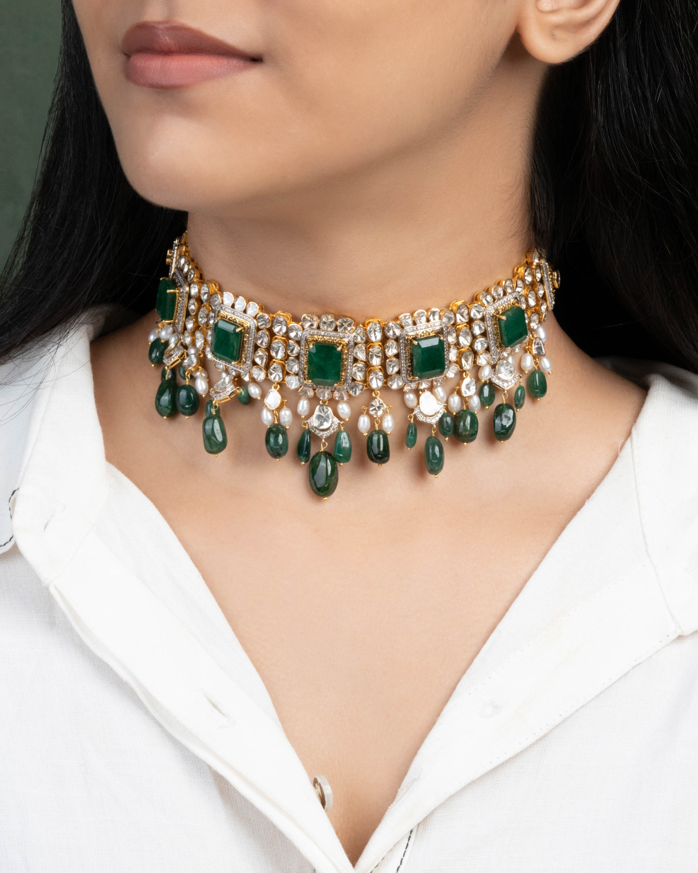 Kajal Polki And Diamond Choker