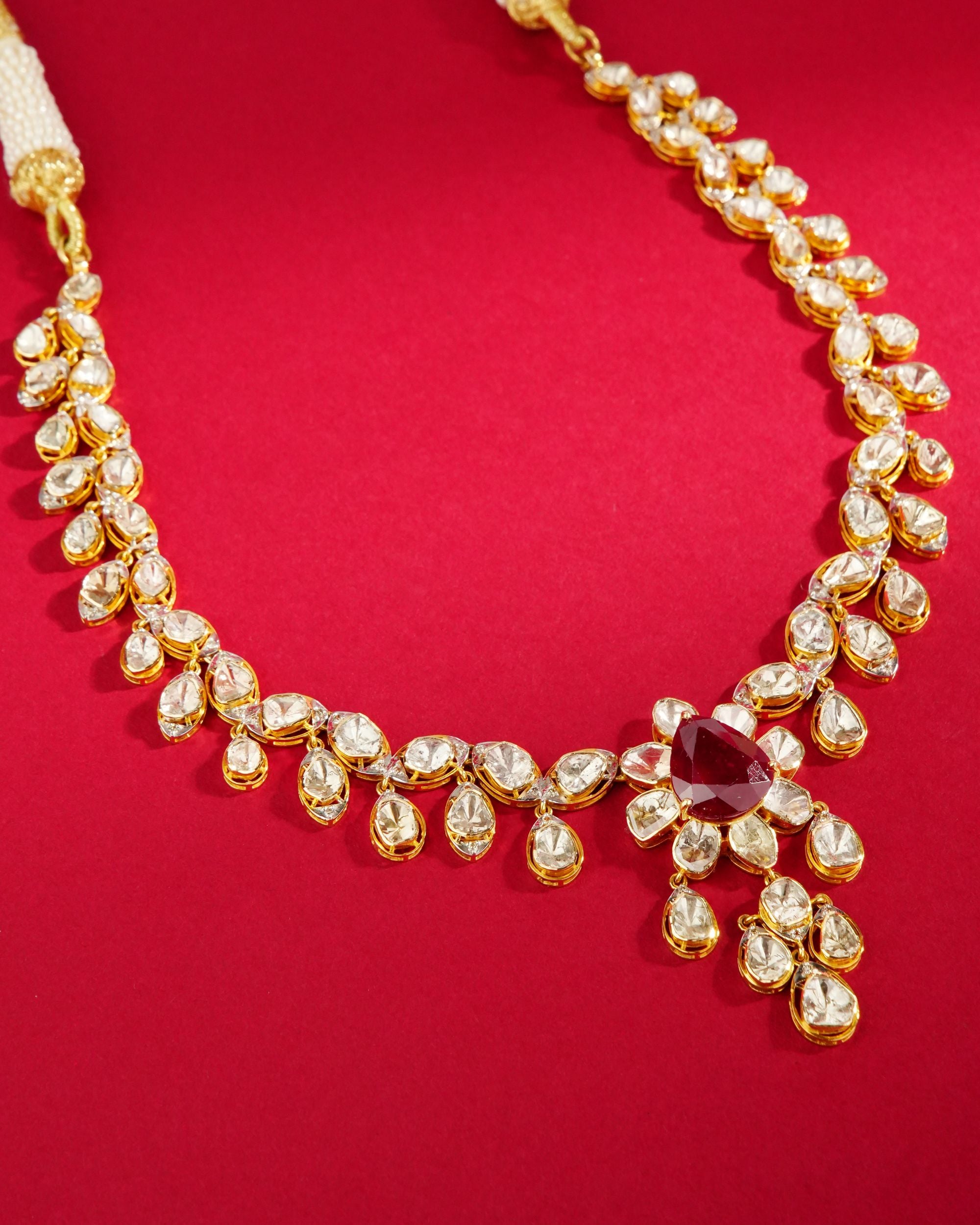 Heer Polki And Diamond Necklace