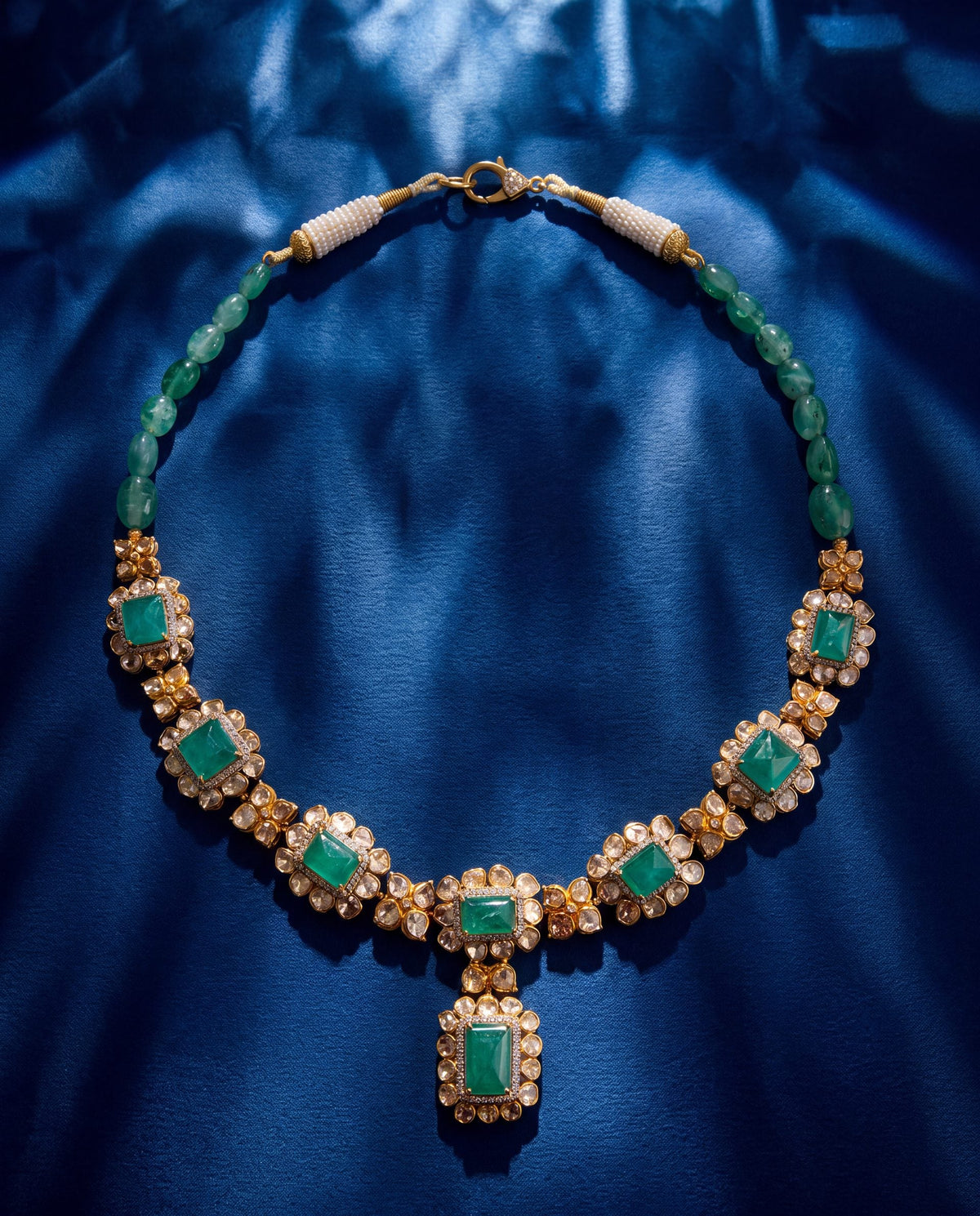 Idika Polki And Diamond Necklace