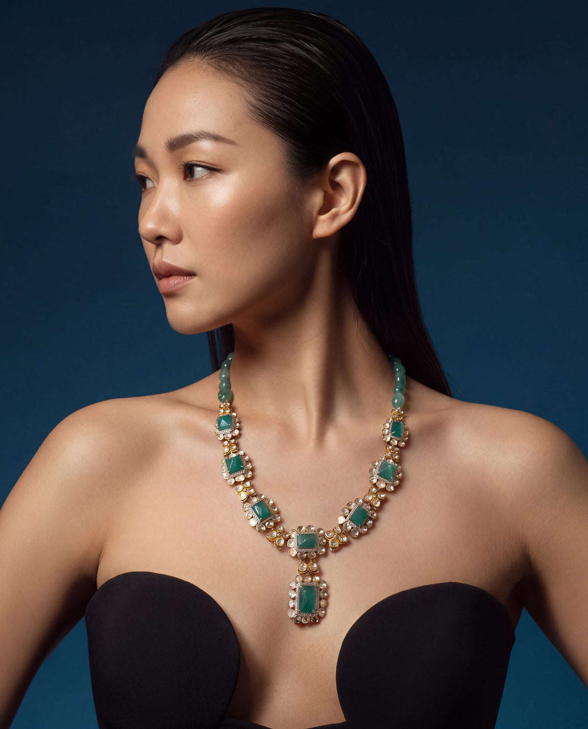 Idika Polki And Diamond Necklace