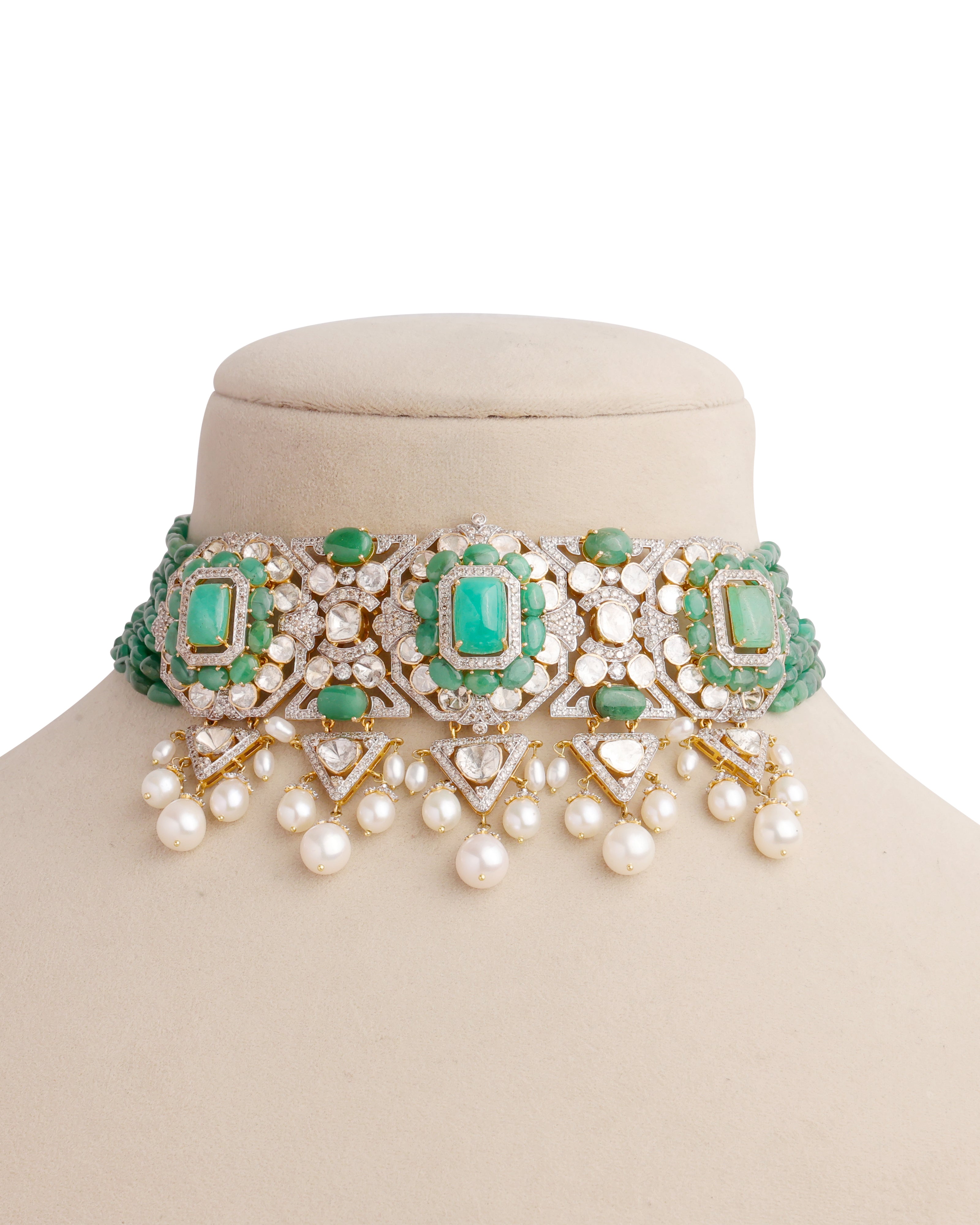 Yasna Polki And Diamond Choker