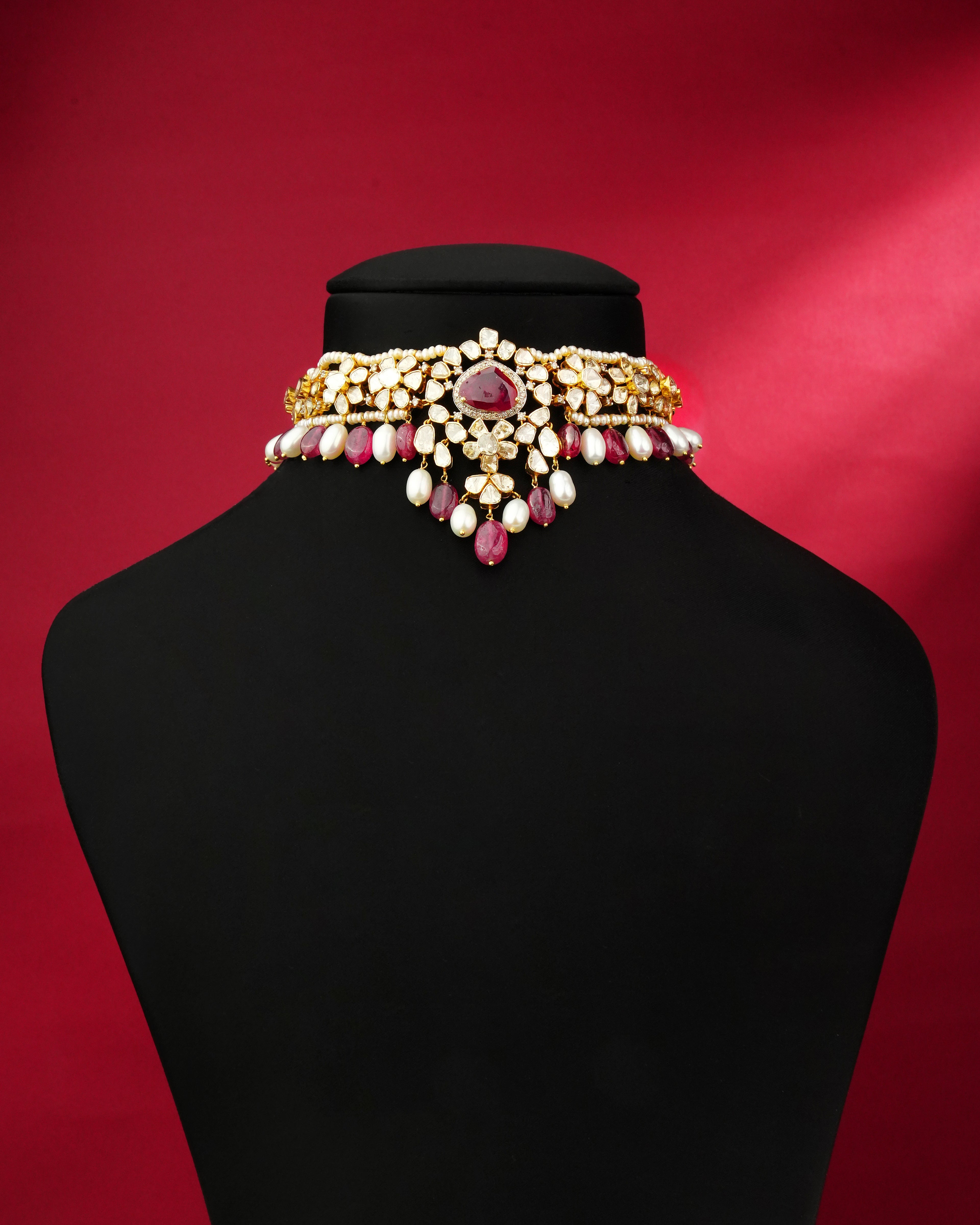 Elara Polki And Diamond Choker