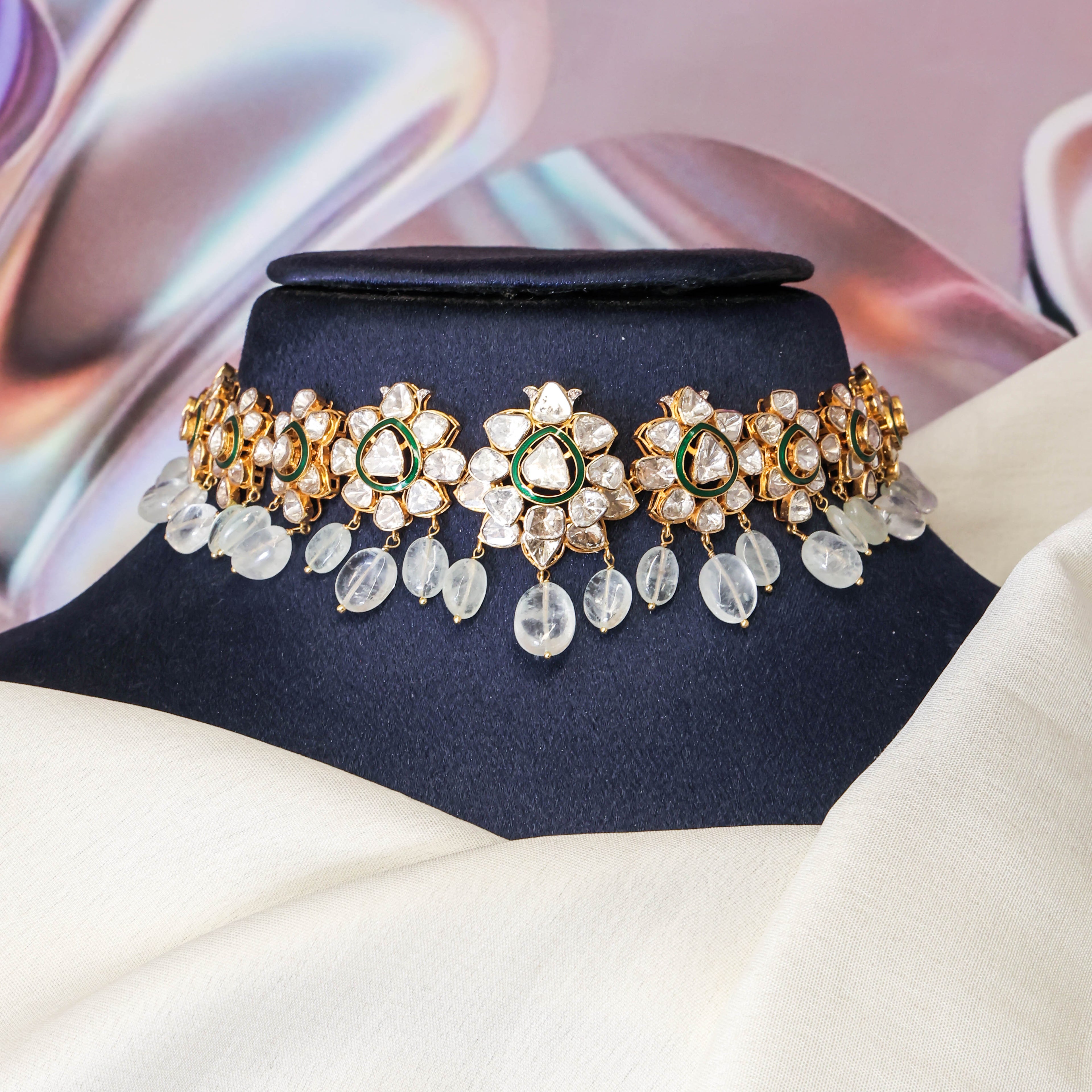 Navya Polki And Diamond Choker