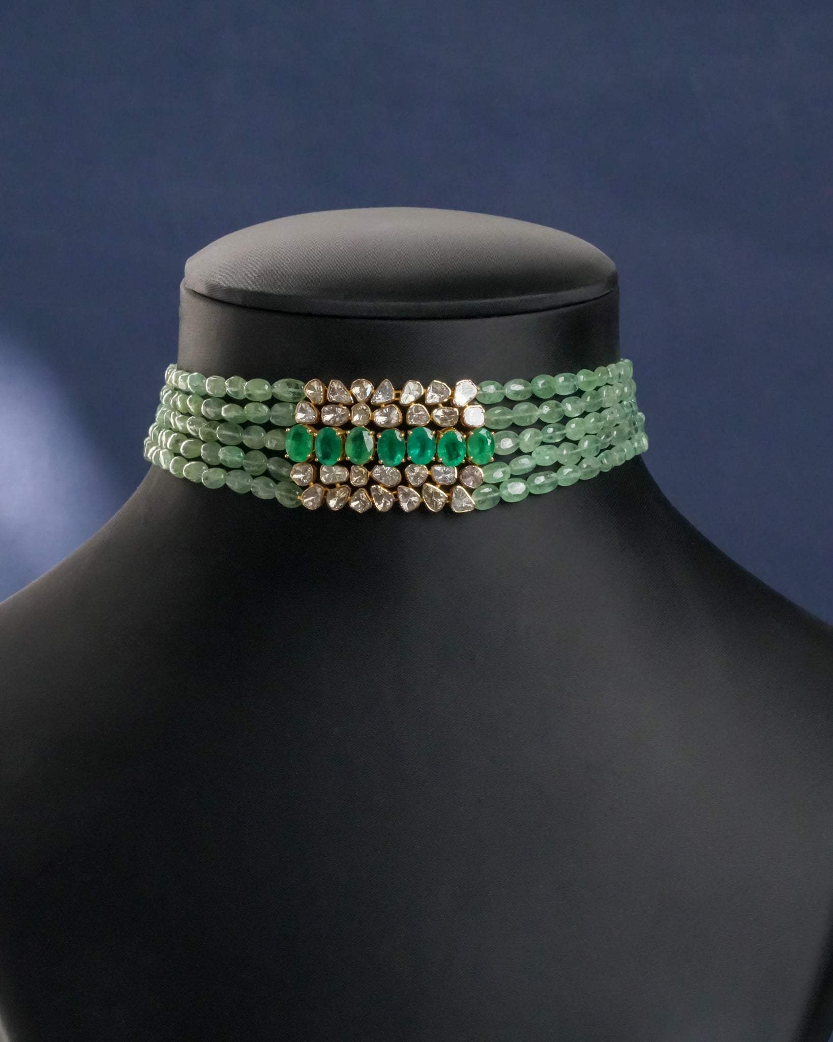 Camellia Polki Bead Choker