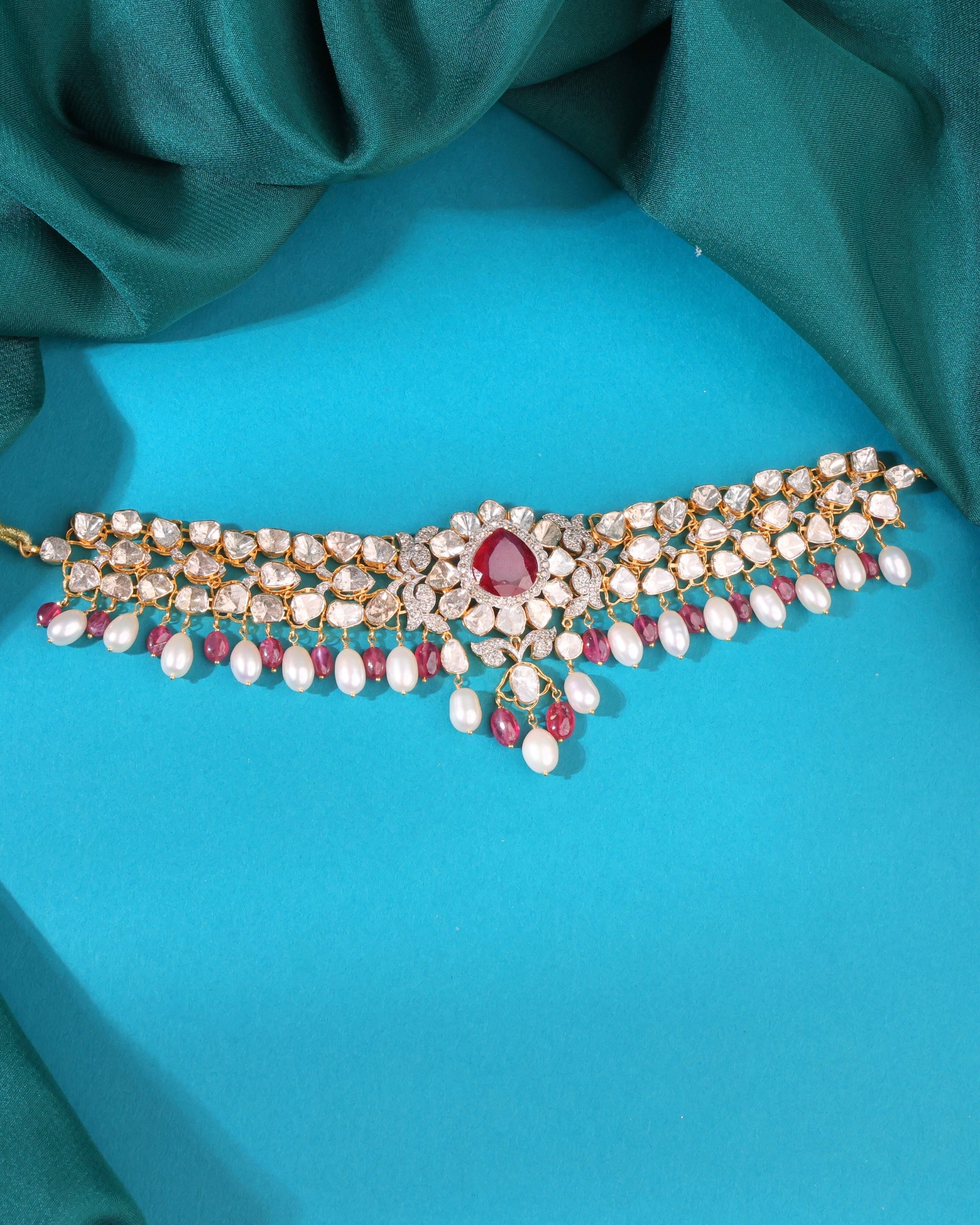 Insha Polki And Diamond Choker