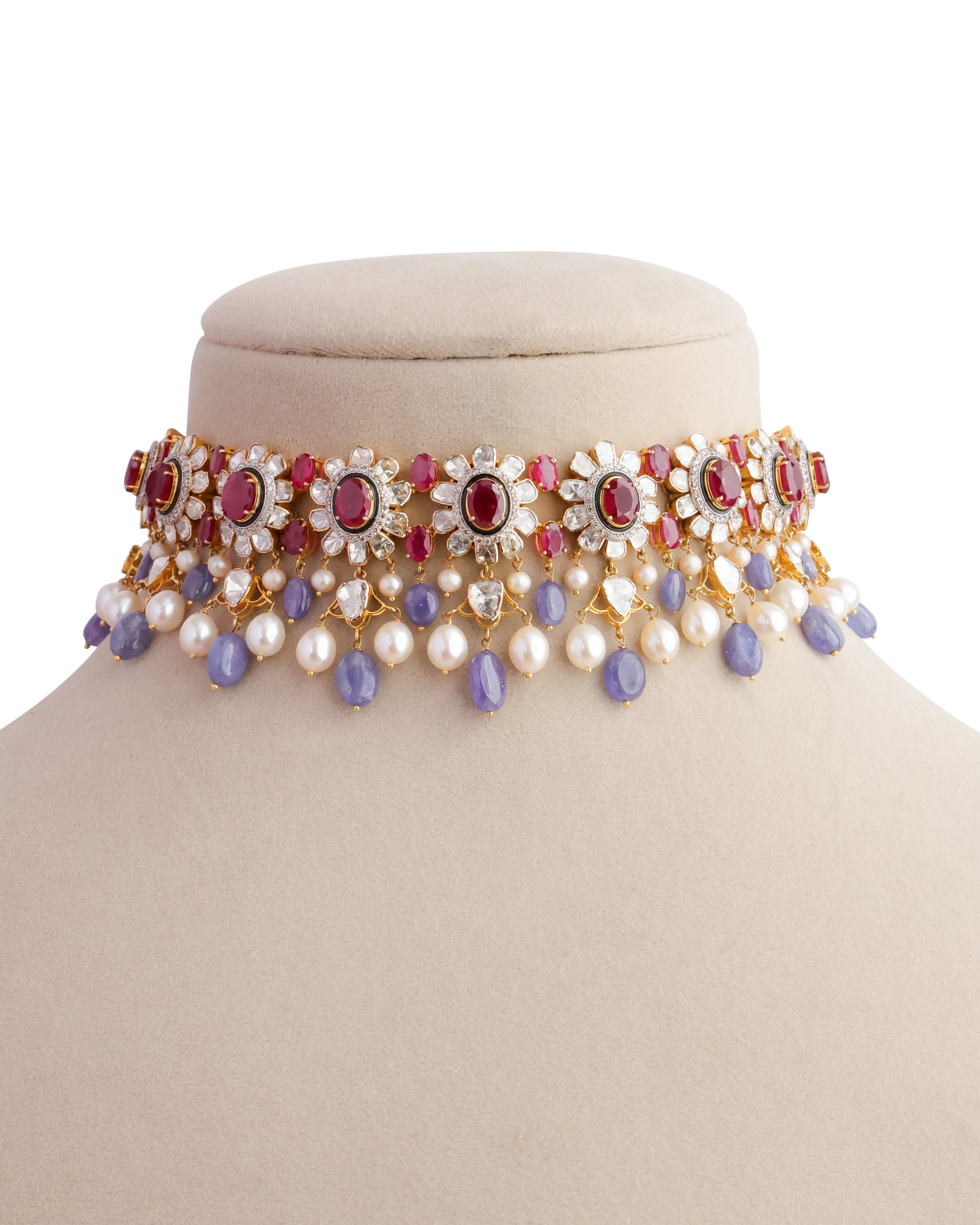 Jacinta Polki And Diamond Choker