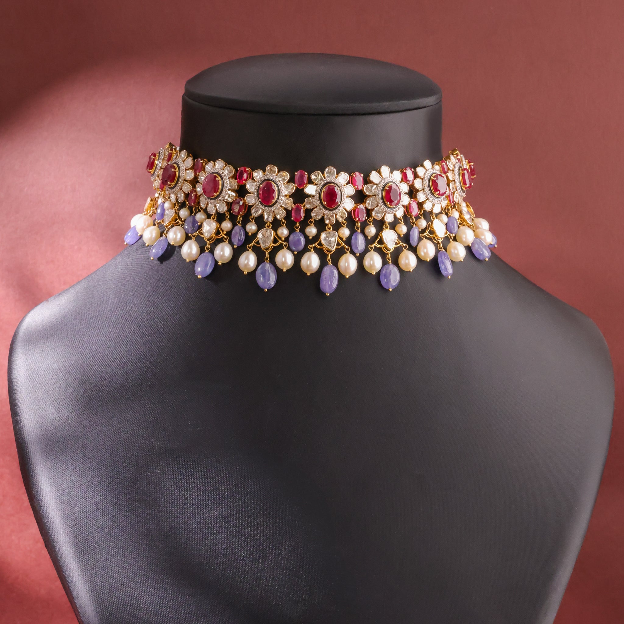 Jacinta Polki And Diamond Choker