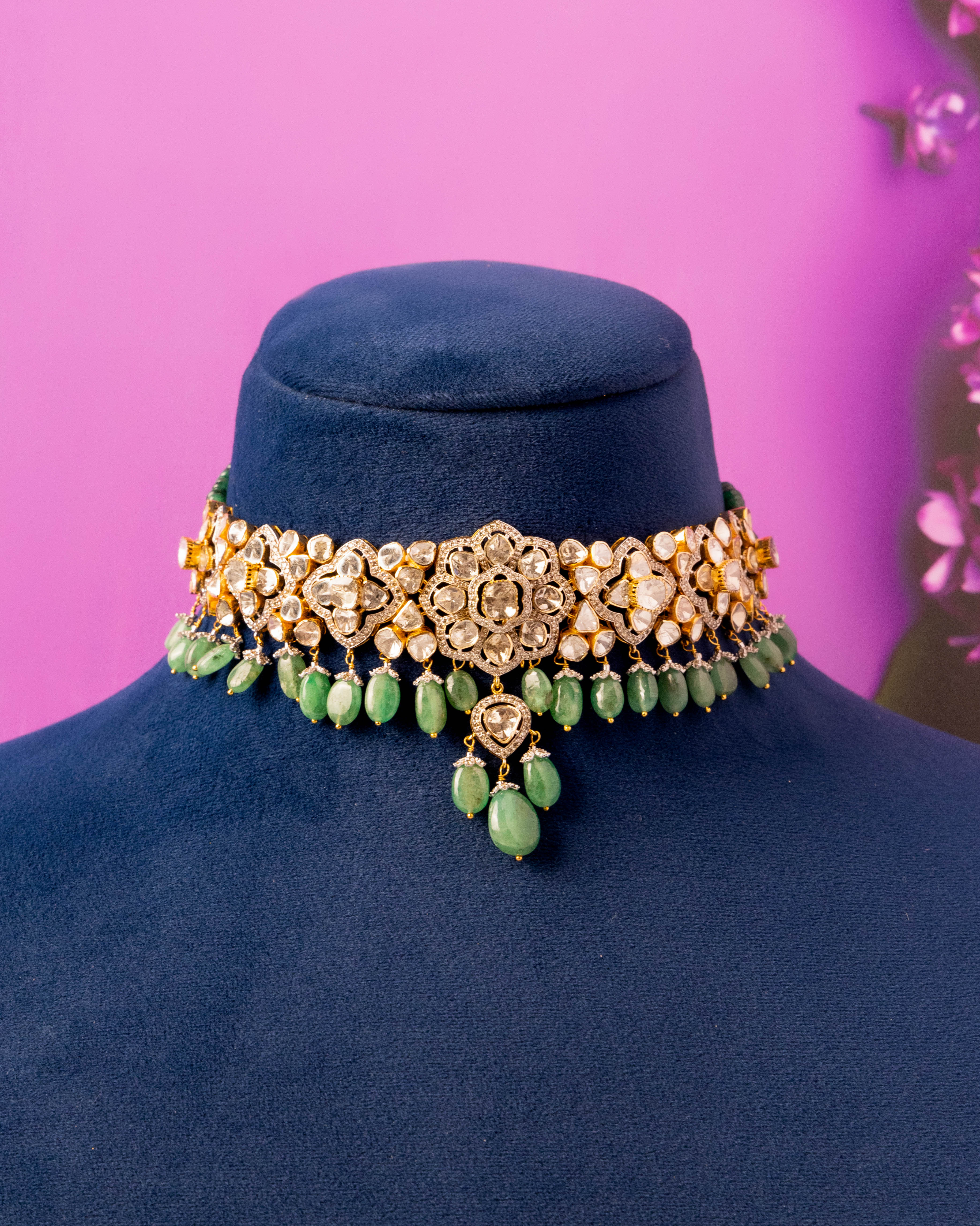 Yukta Polki And Diamond Choker