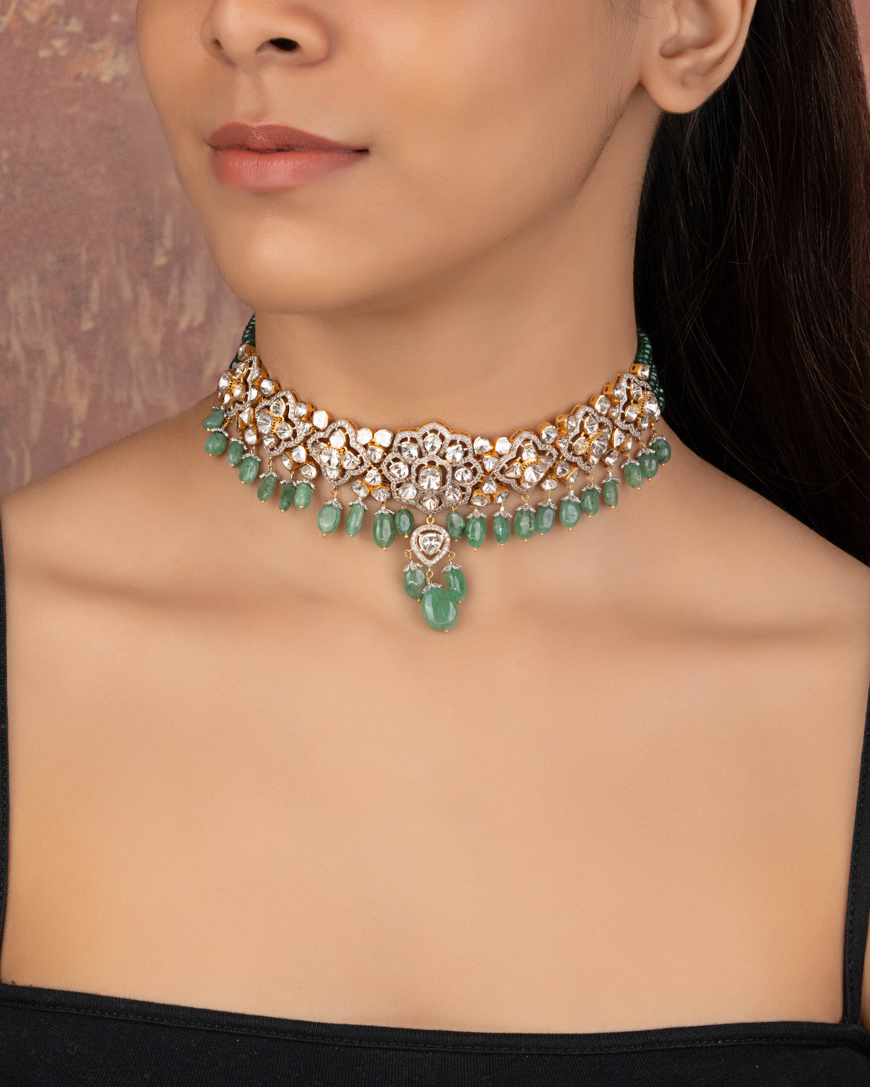 Yukta Polki And Diamond Choker