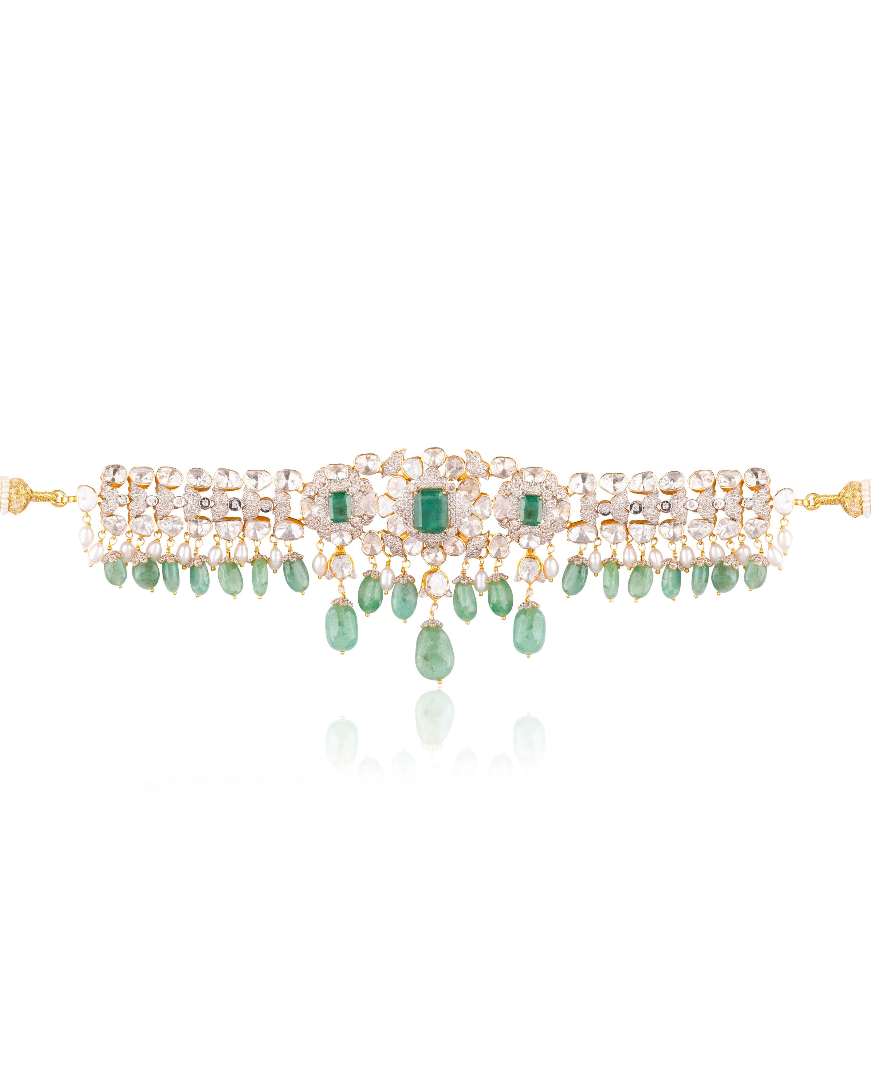Janani Polki And Diamond Choker
