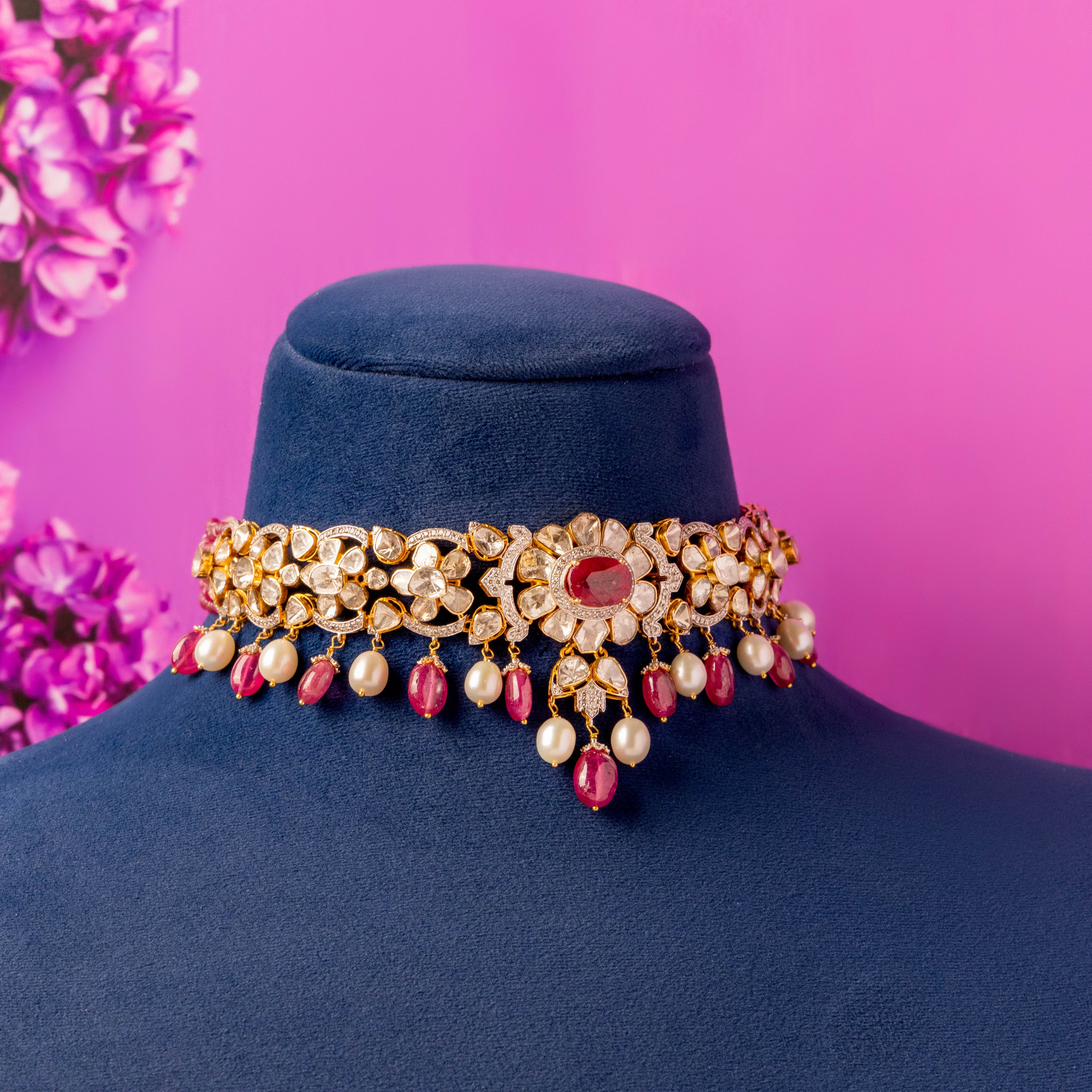 Shivika Polki And Diamond Choker