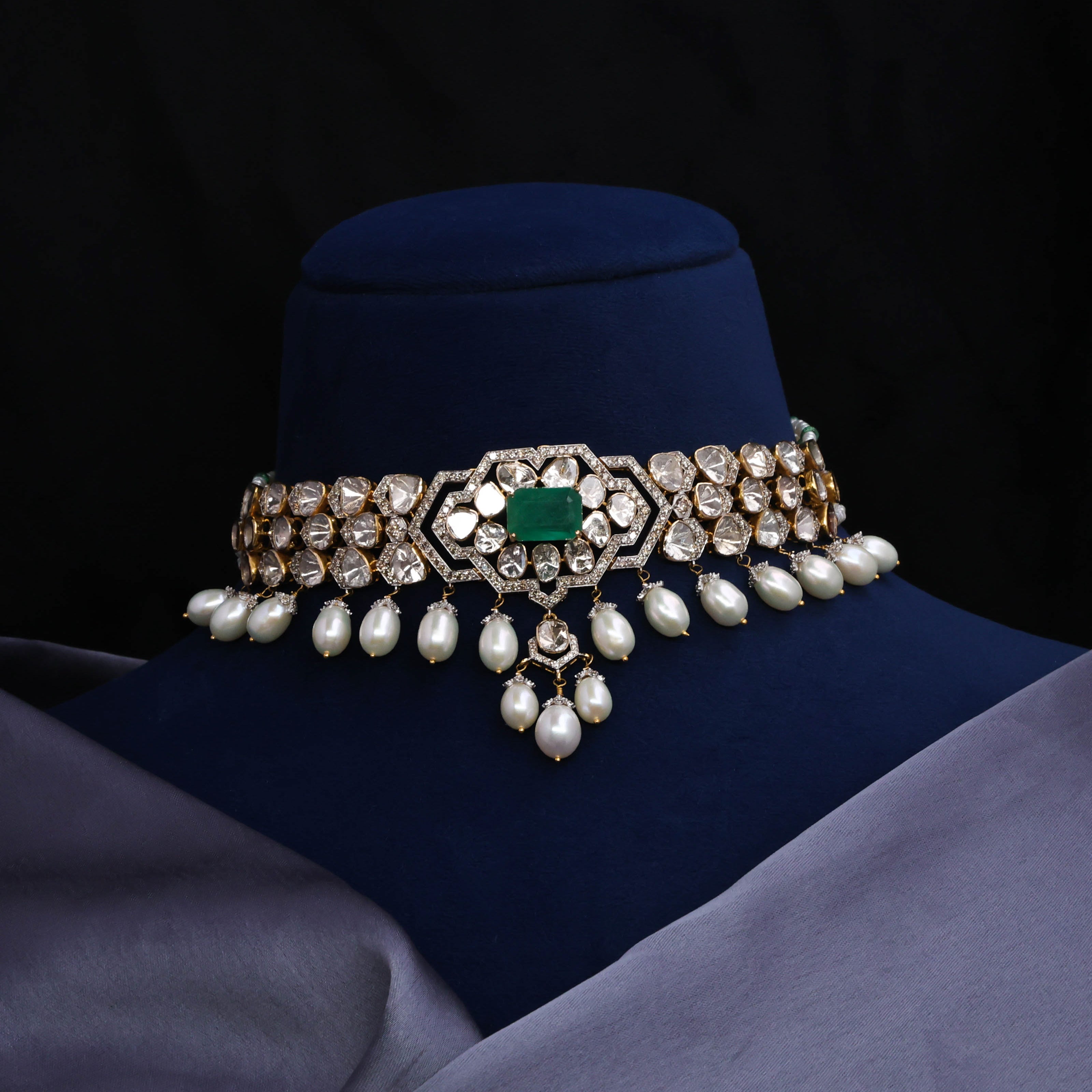 Anjali Polki And Diamond Choker