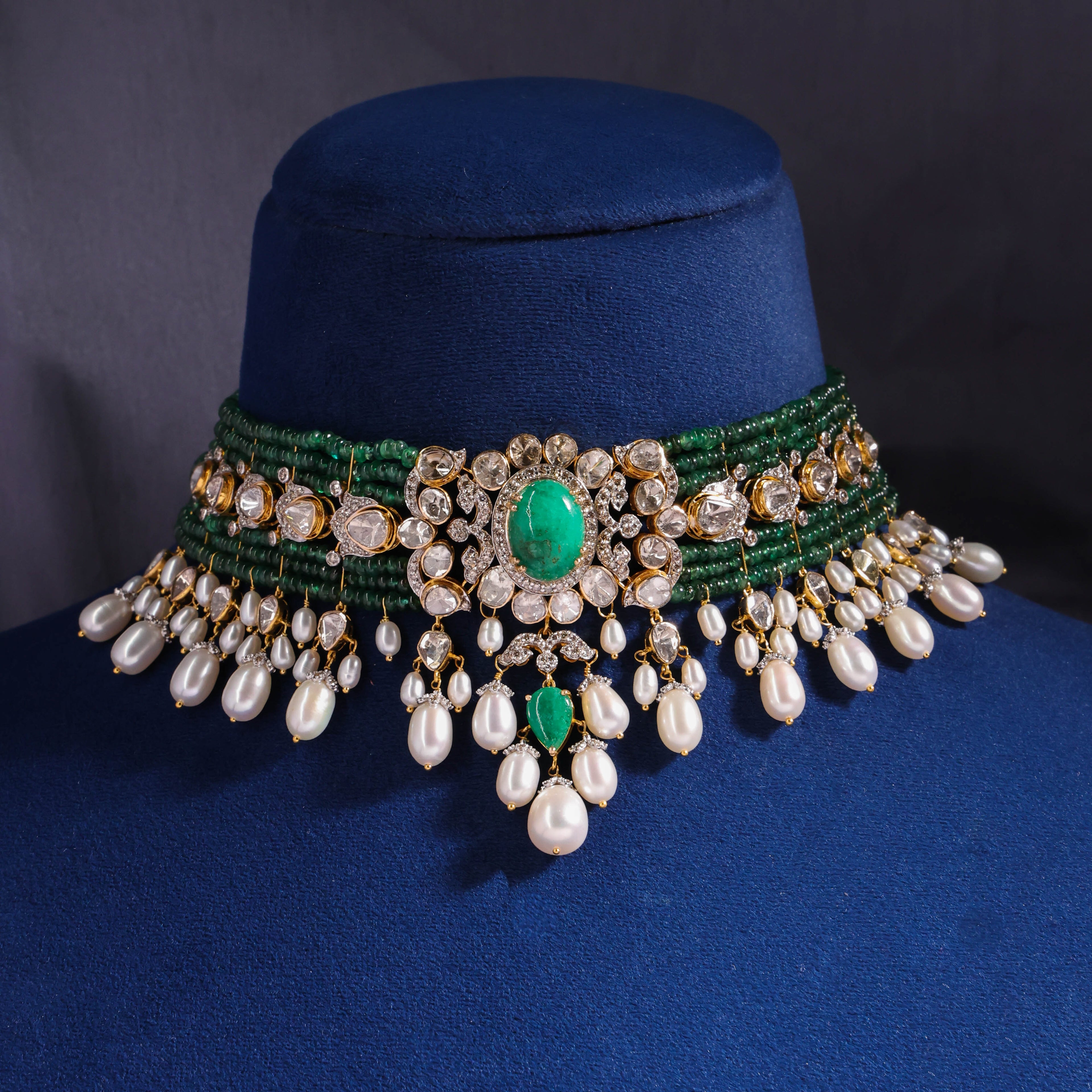 Tishya Polki And Diamond Choker
